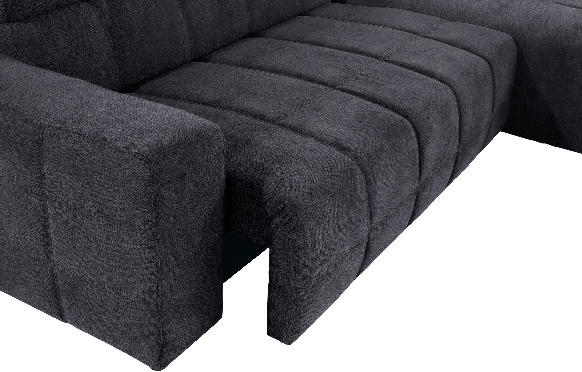 DOMO collection Ecksofa »Brandon Sitzbelastung 140 kg, große Ausführung, B/T/H: 289/177/80 cm«, mit Kopfteilverstellung, wahlweise Sitztiefenverstellung, L-Form