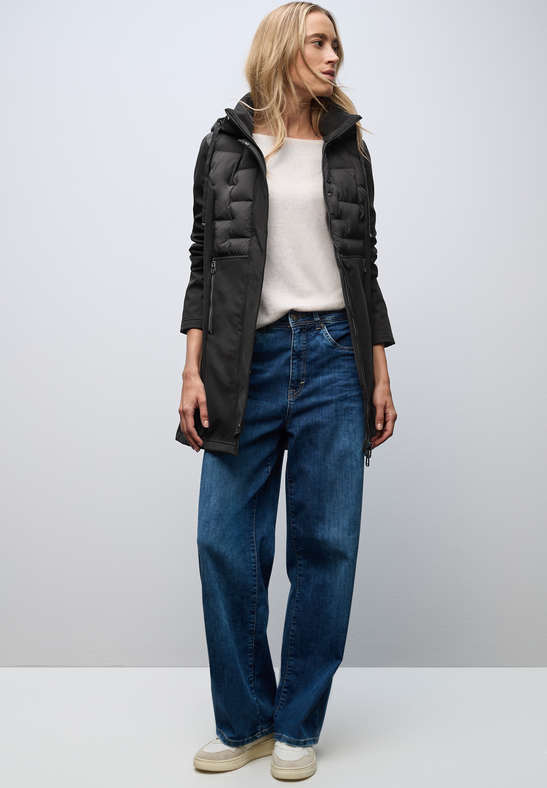 STREET ONE Softshelljacke, mit Kapuze, mit Fleece innen
