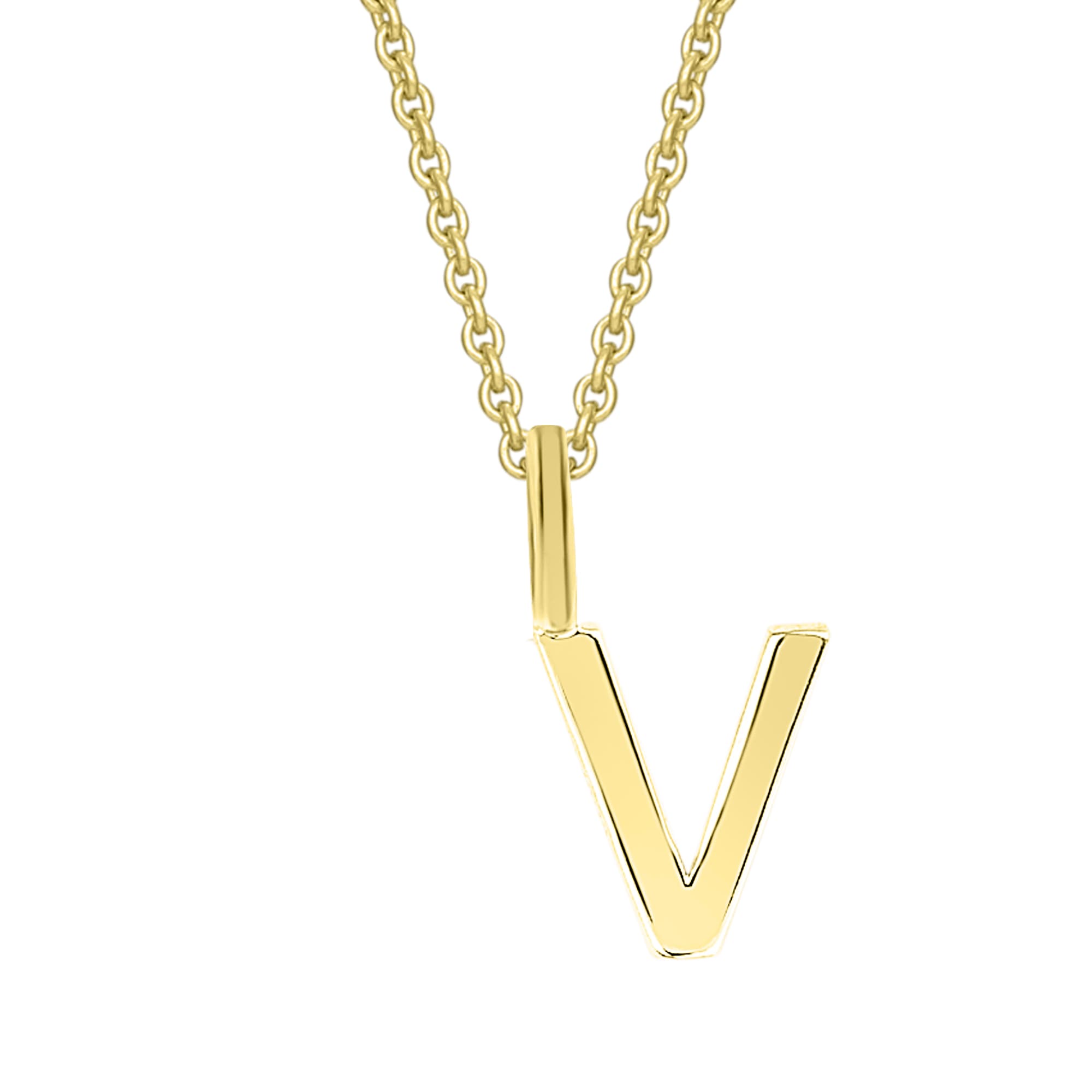 ONE ELEMENT Letter V Pendant Yellow Gold