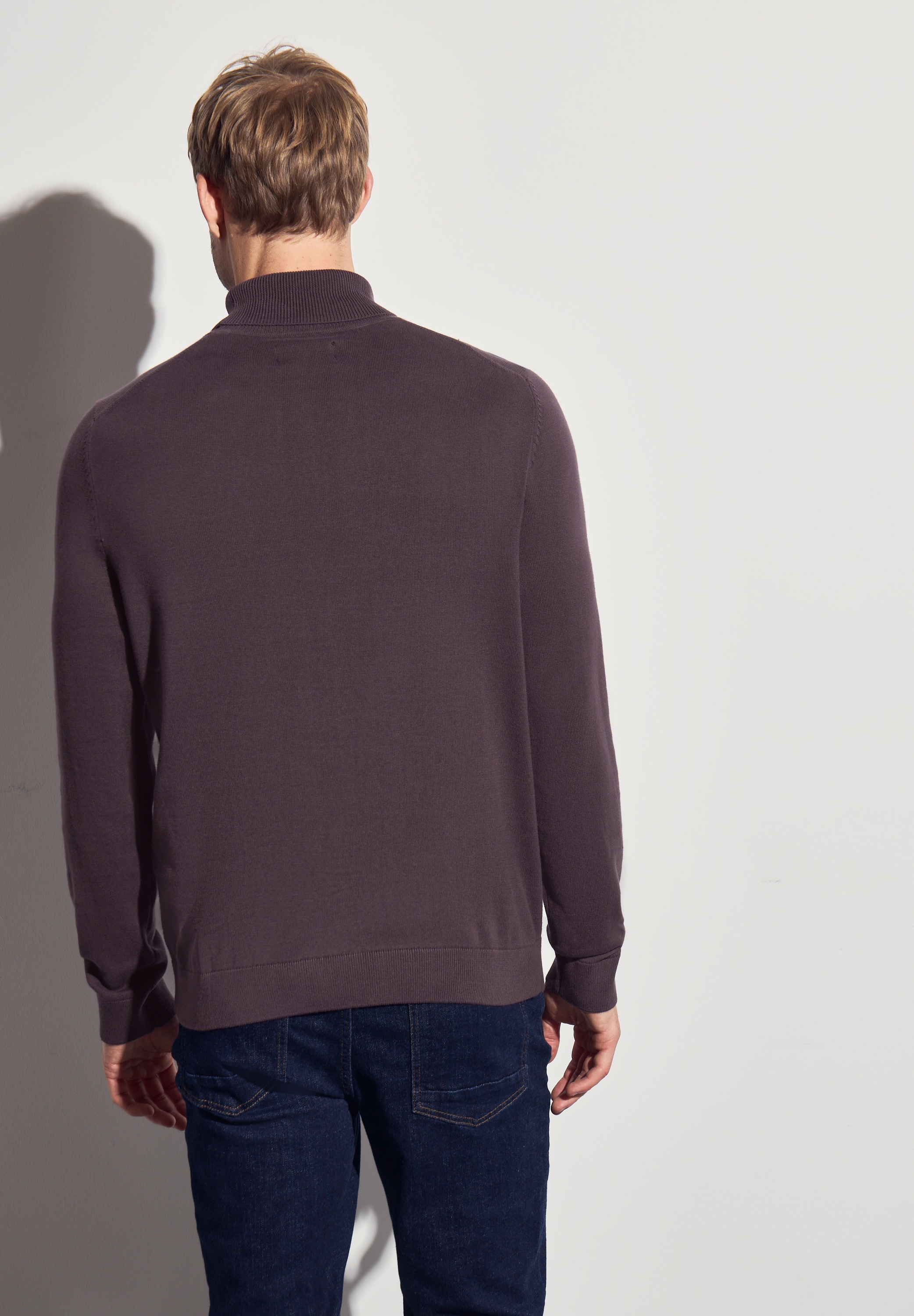 STREET ONE MEN Rollkragenpullover, aus reiner Baumwolle günstig online kaufen