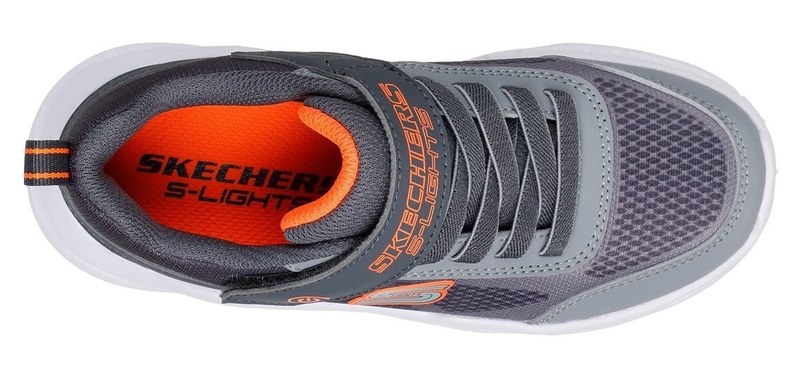 Skechers Sneaker »SKECHERS METEOR-LIGHTS«, Klettschuh mit Blinkfunktion, Größenschablone zum Download