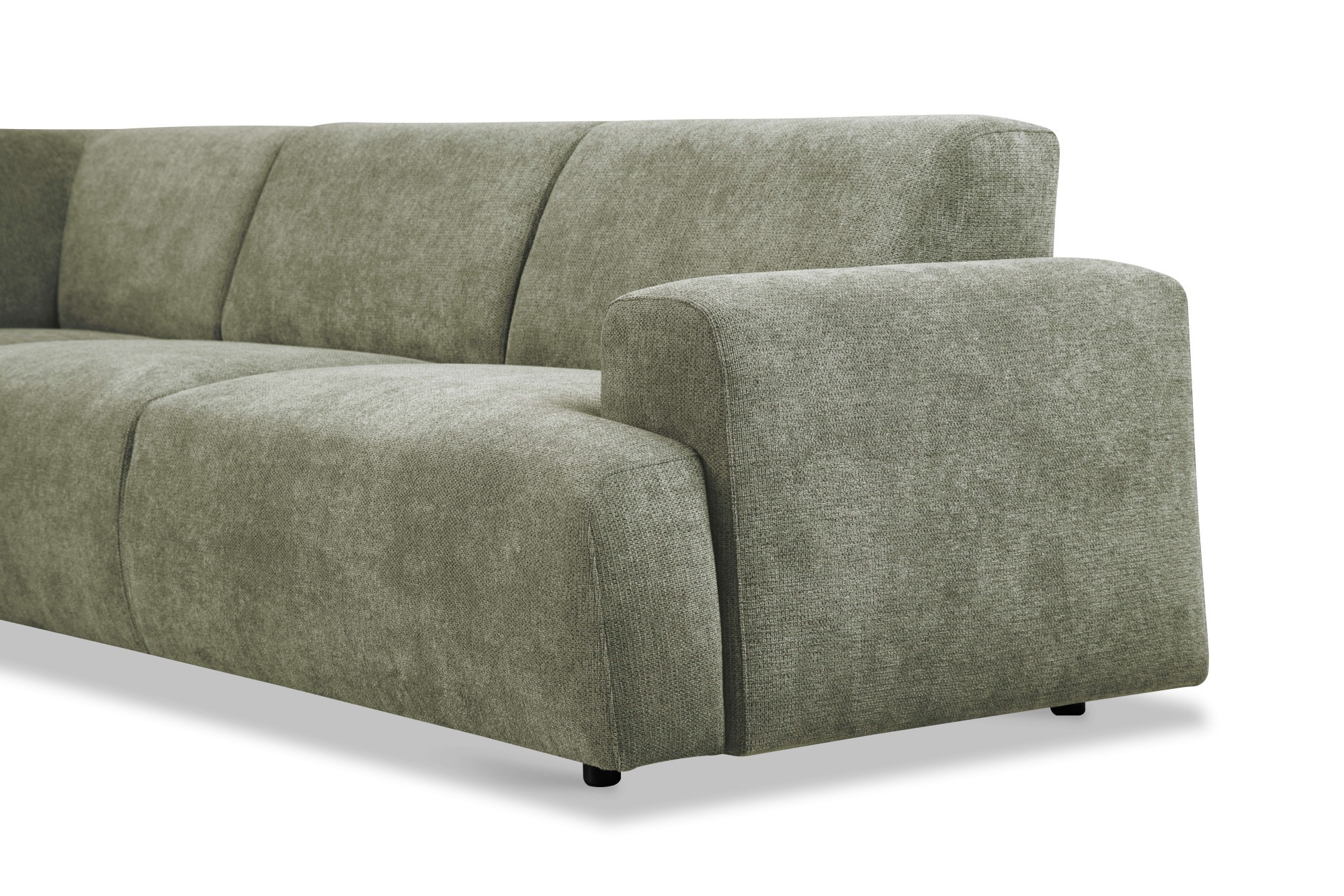 andas Ecksofa »Linkka, Breite 282 cm«, L-Form, in einem weichen Chenille-Stoff, mit Wellenunterfederung