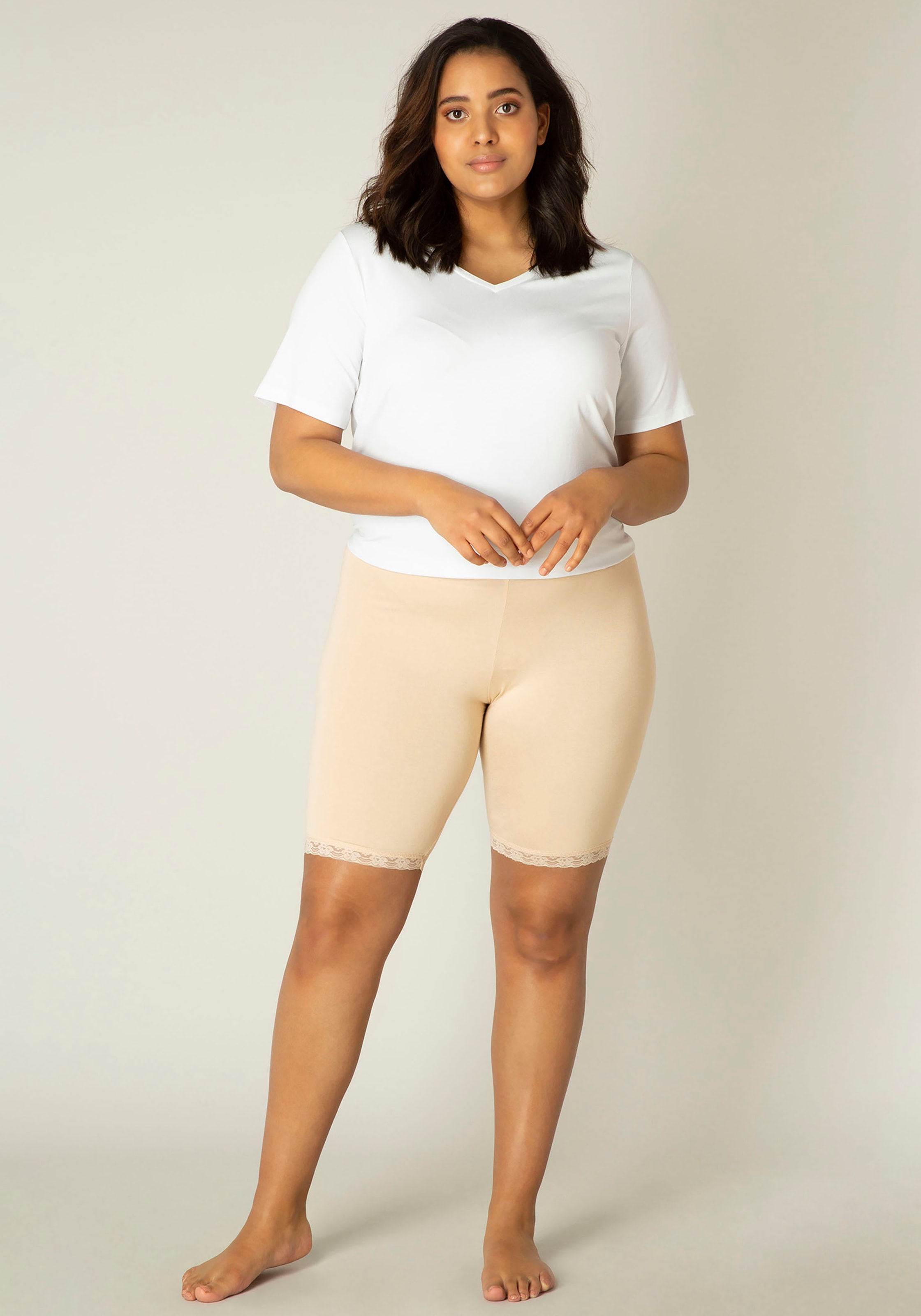 Base Level Curvy Radlerhose »Ava«, mit Spitzenkante