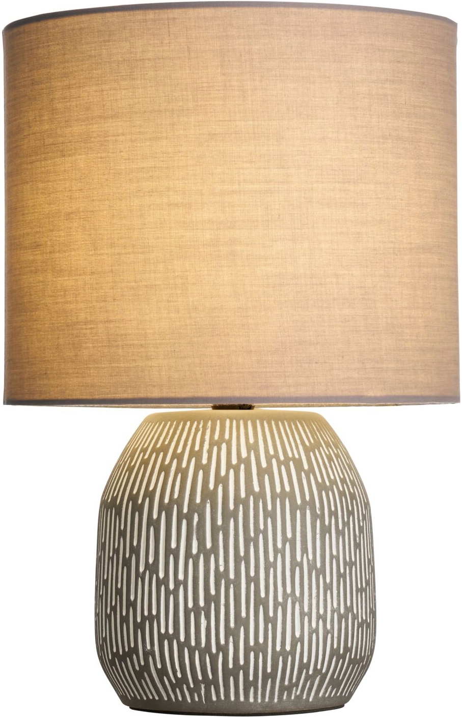 Pauleen Tischleuchte »Playful Glimmer max.20W E14 Steingrau/Beige 230V Stoff/Keramik« E14 1 Stk. IP20
