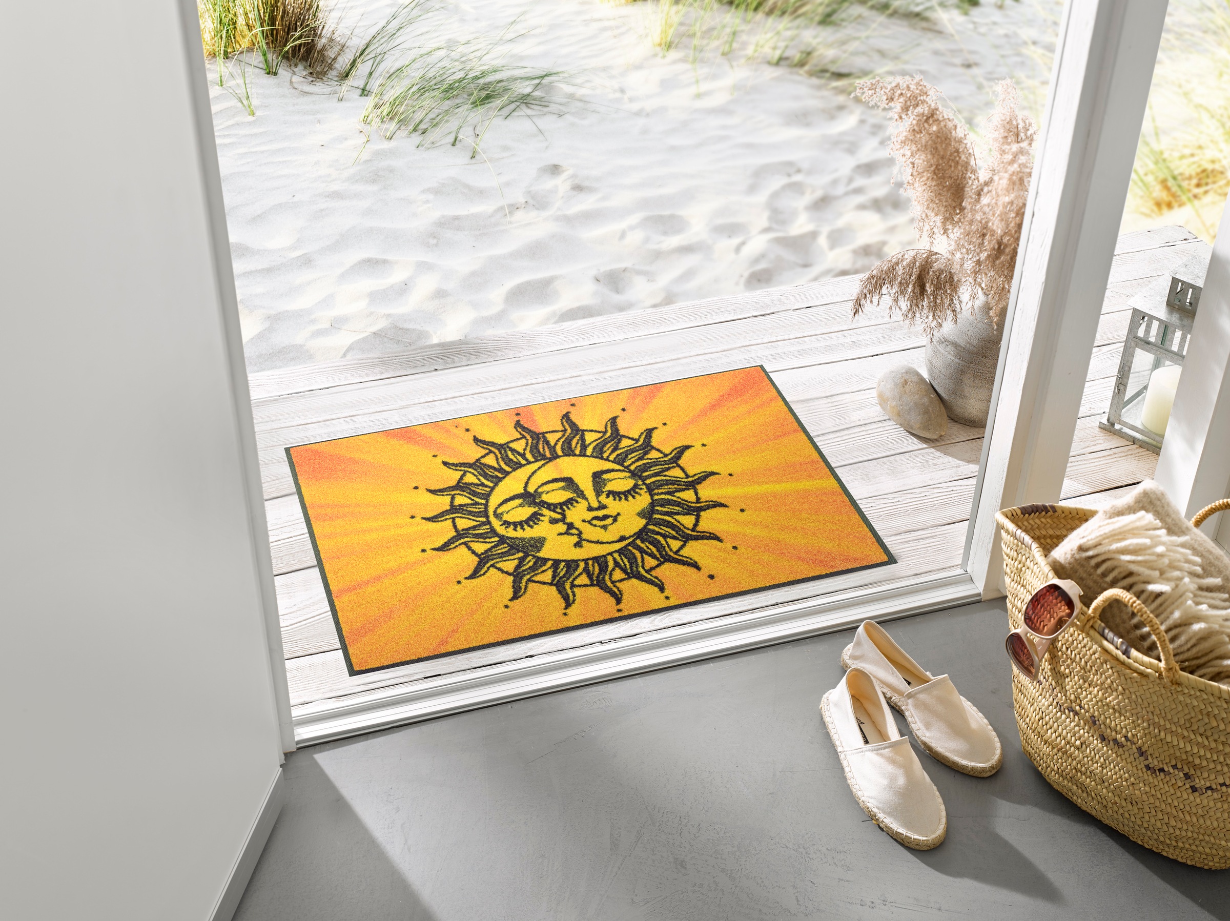 wash+dry by Kleen-Tex Fußmatte "Kiss the sun" rechteckig 7 mm Höhe günstig online kaufen
