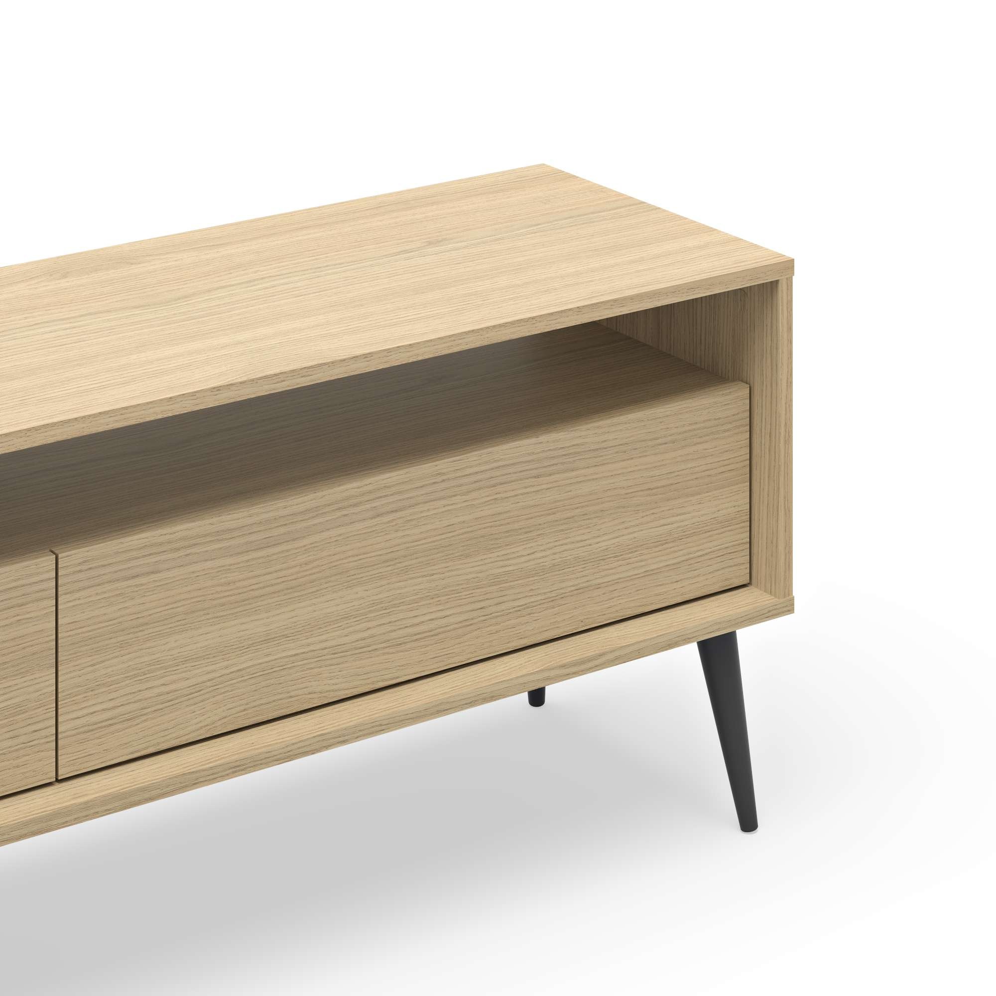 TemaHome TV-Bank »Lake Tv-Tisch, Lowboard, Fernsehtisch, TV-Schrank,«, mit 2 Schubladen, Holzfüsse, B: 150 cm