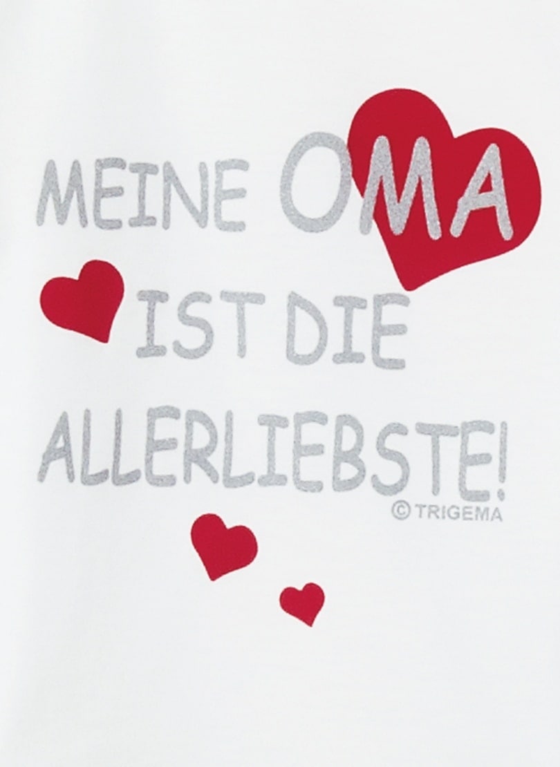 Trigema T-Shirt »TRIGEMA T-Shirt Omas Liebling«, (1 tlg.)