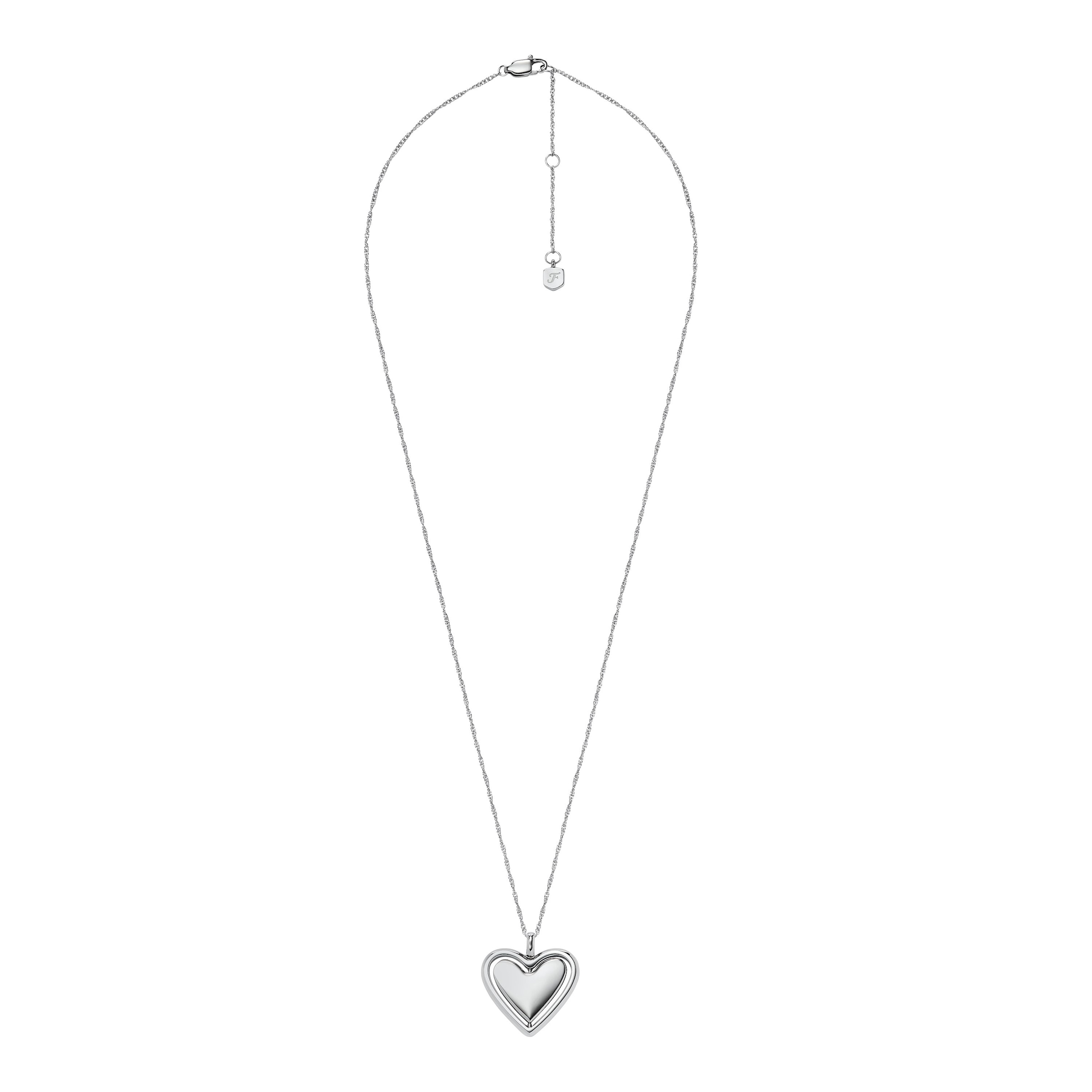 Fossil Kette mit Anhänger »Schmuck Geschenk Edelstahl JEWELRY Herz, JF04836040«