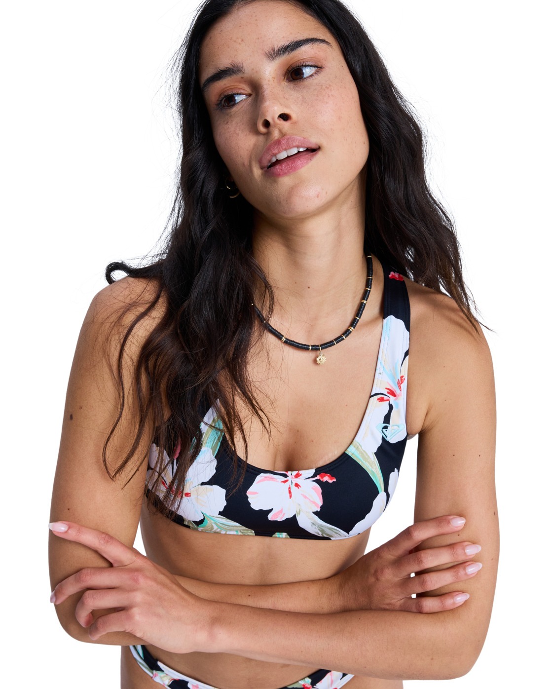 Roxy Bandeau-Bikini-Top "Printed Essentials Athletic Bra"