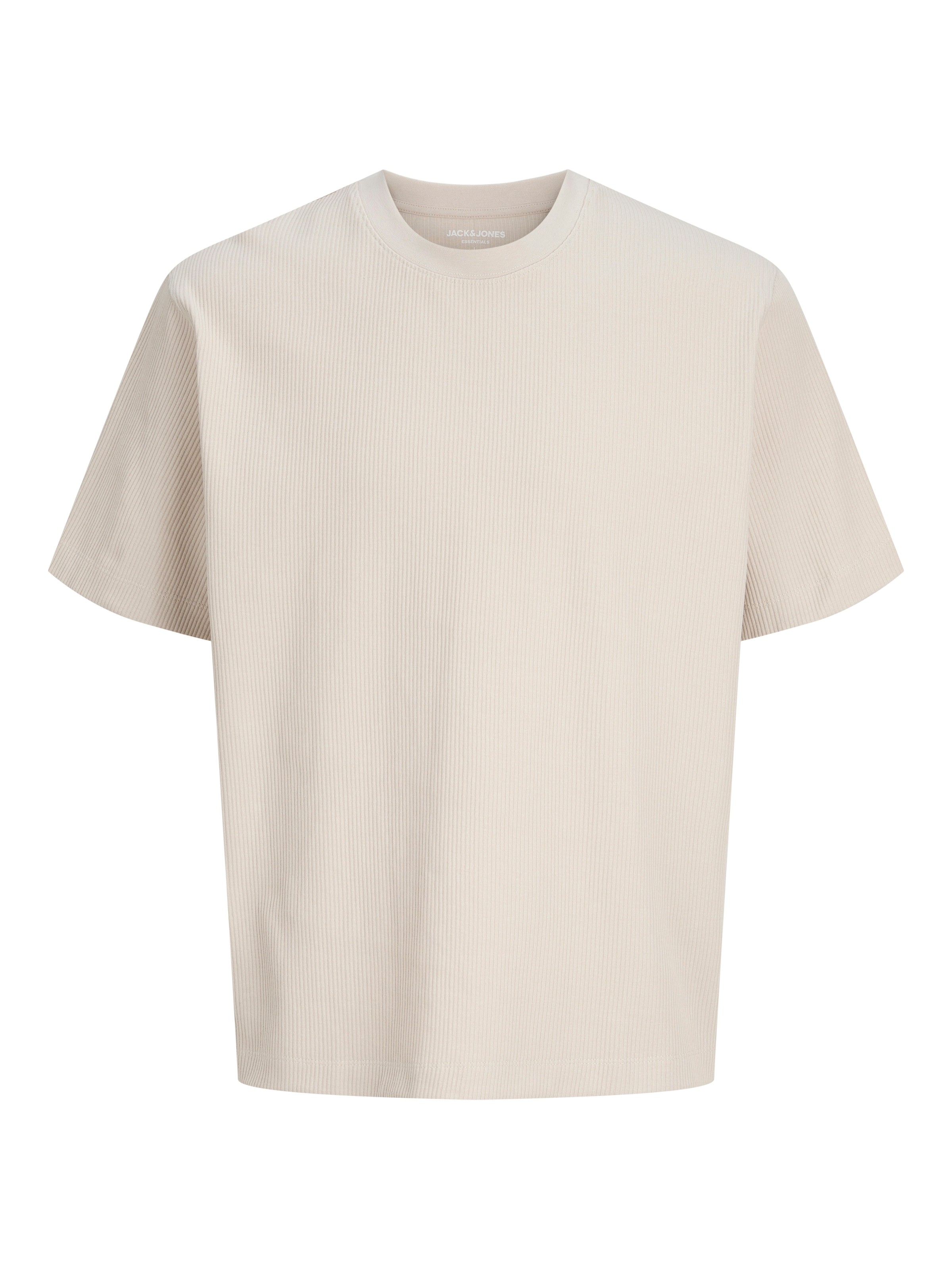 Jack & Jones Rundhalsshirt »JJEHARRISON STRUCTURE TEE SS O-NECK LN« mit Rundhalsusschnitt