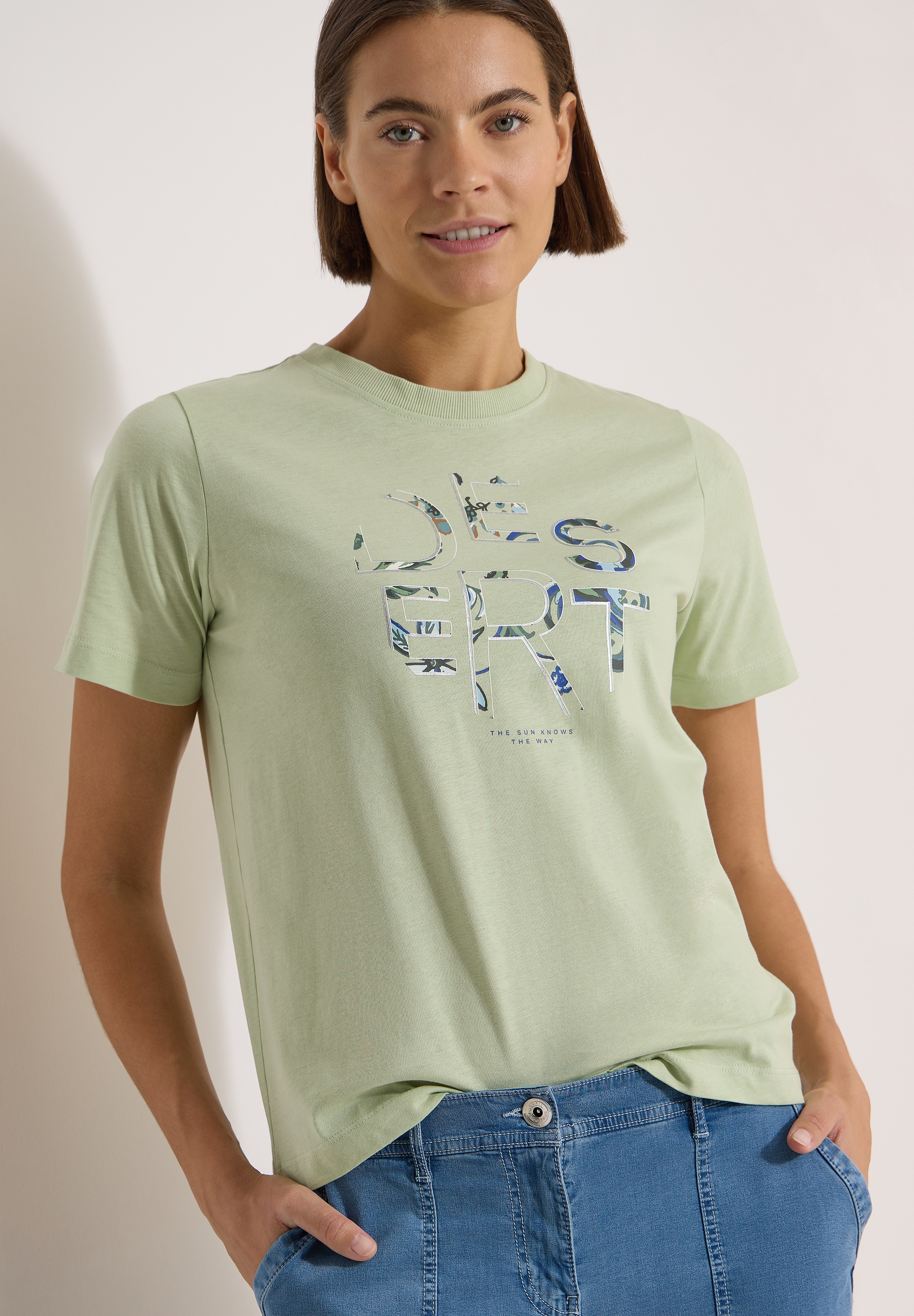 Cecil T-Shirt aus reiner Baumwolle
