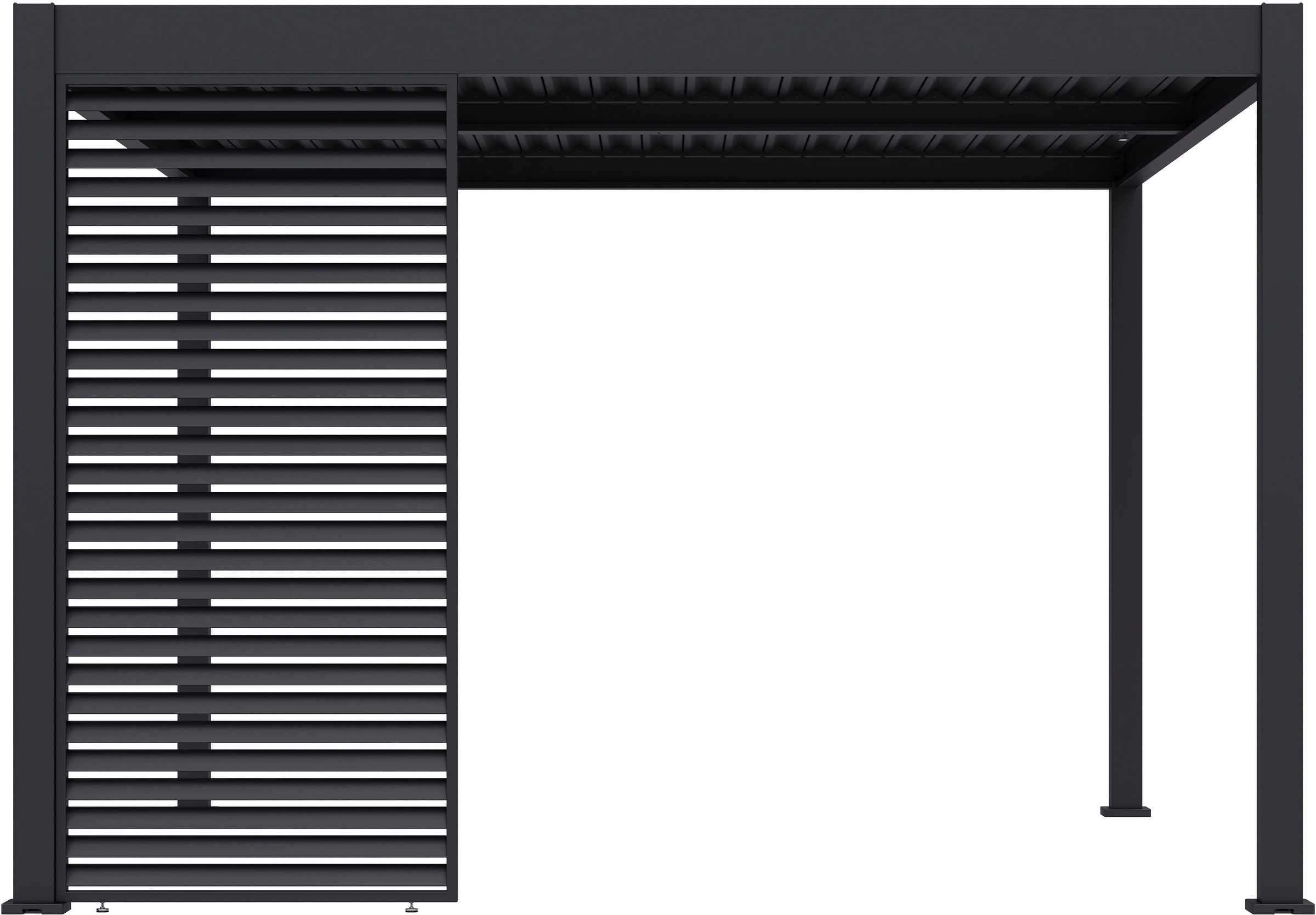 Paragon Pavillonseitenteil »Lamellen Sichtschutz für Pergola Grand Tuscan 12 Grau«