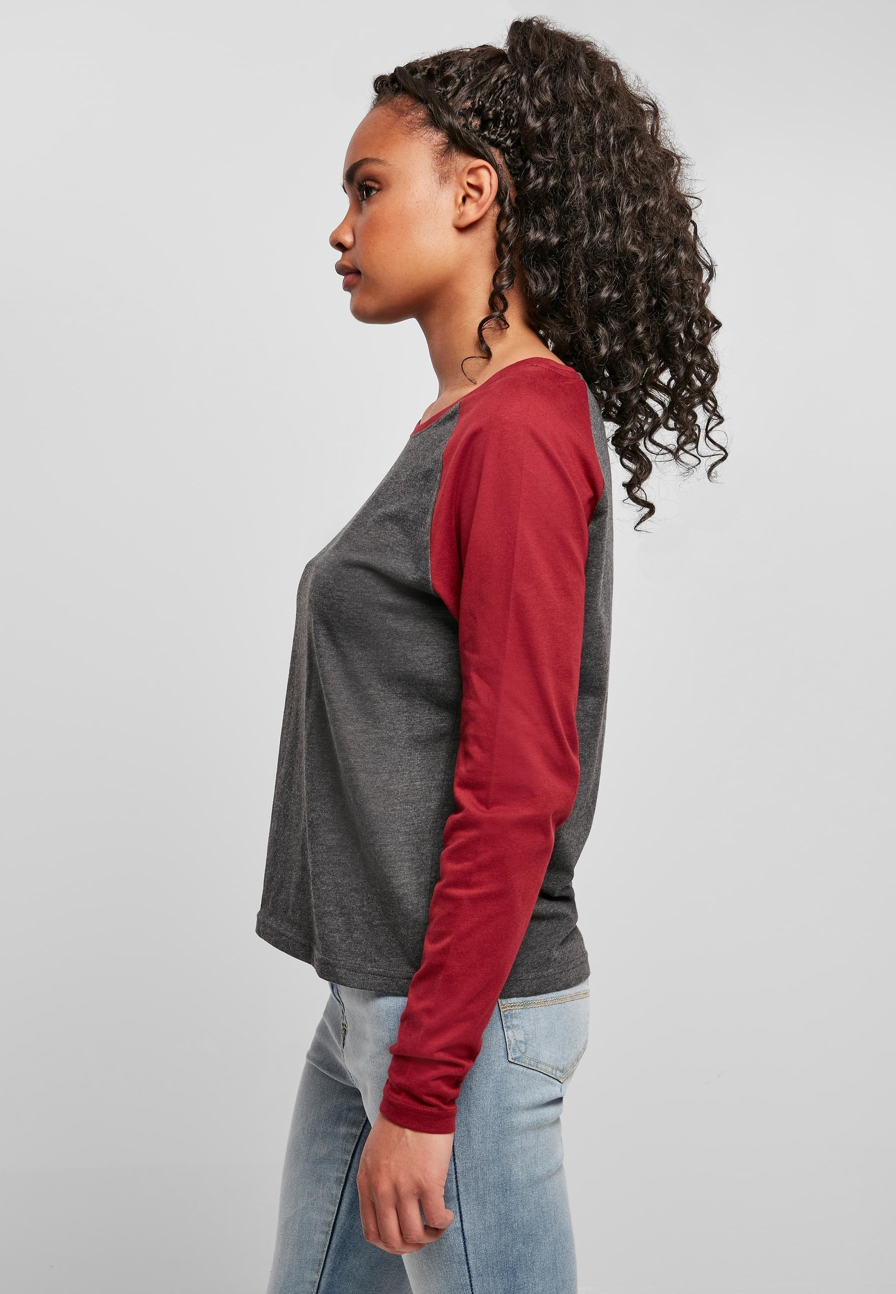 URBAN CLASSICS Langarmshirt »Urban Classics Damen Ladies Contrast Raglan Longsleeve«, (1 tlg.)