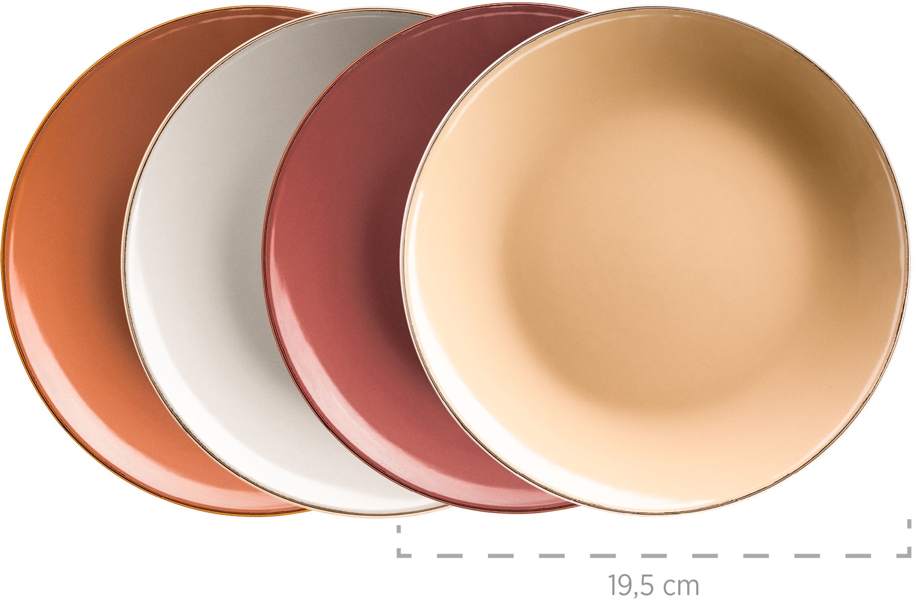 MÄSER Kombiservice »METALLIC RIM, Geschirr-Set, Steinzeug«