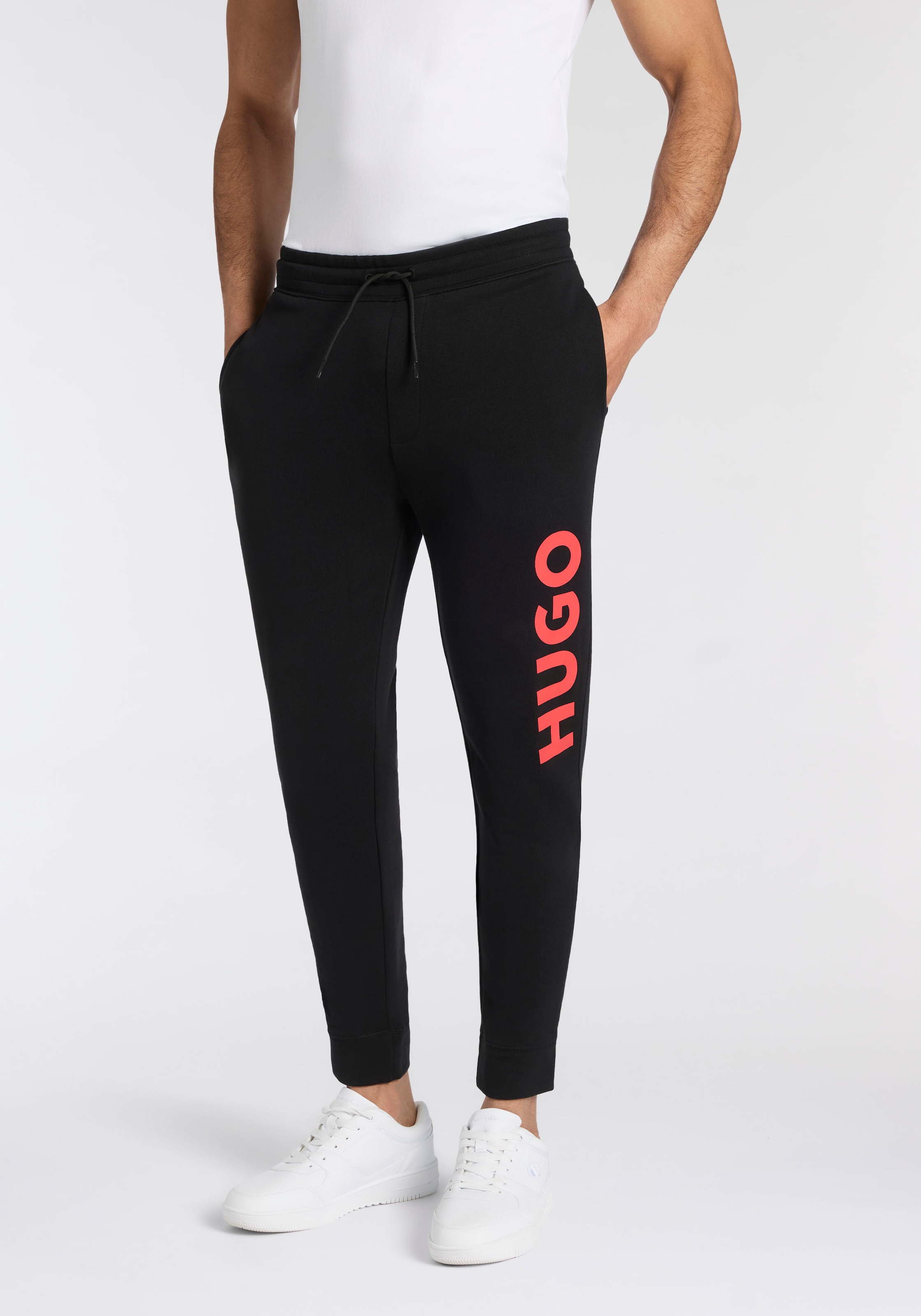 HUGO Sweathose "Dutschi" Regular Fit, elastischer Bund, HUGO Logo-Druck günstig online kaufen