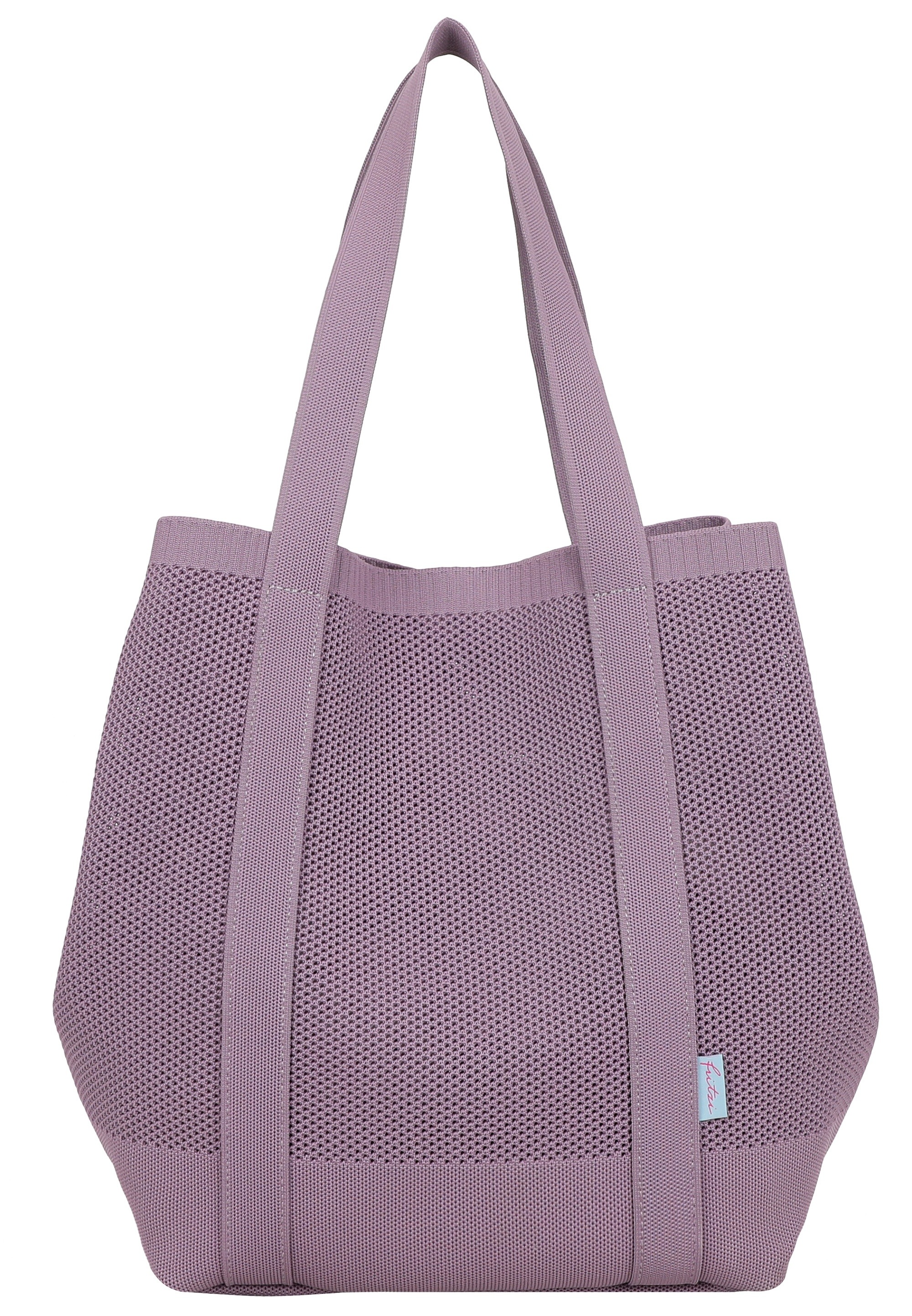 Fritzi Aus Preußen Henkeltasche FRITZI AUS PREUSSEN "Meshy Shopper", Herren, Gr. B/H/T: 18cm x 34cm x 44cm, flieder, Kunstfaser, unifarben, Taschen, mit variierbarer Form