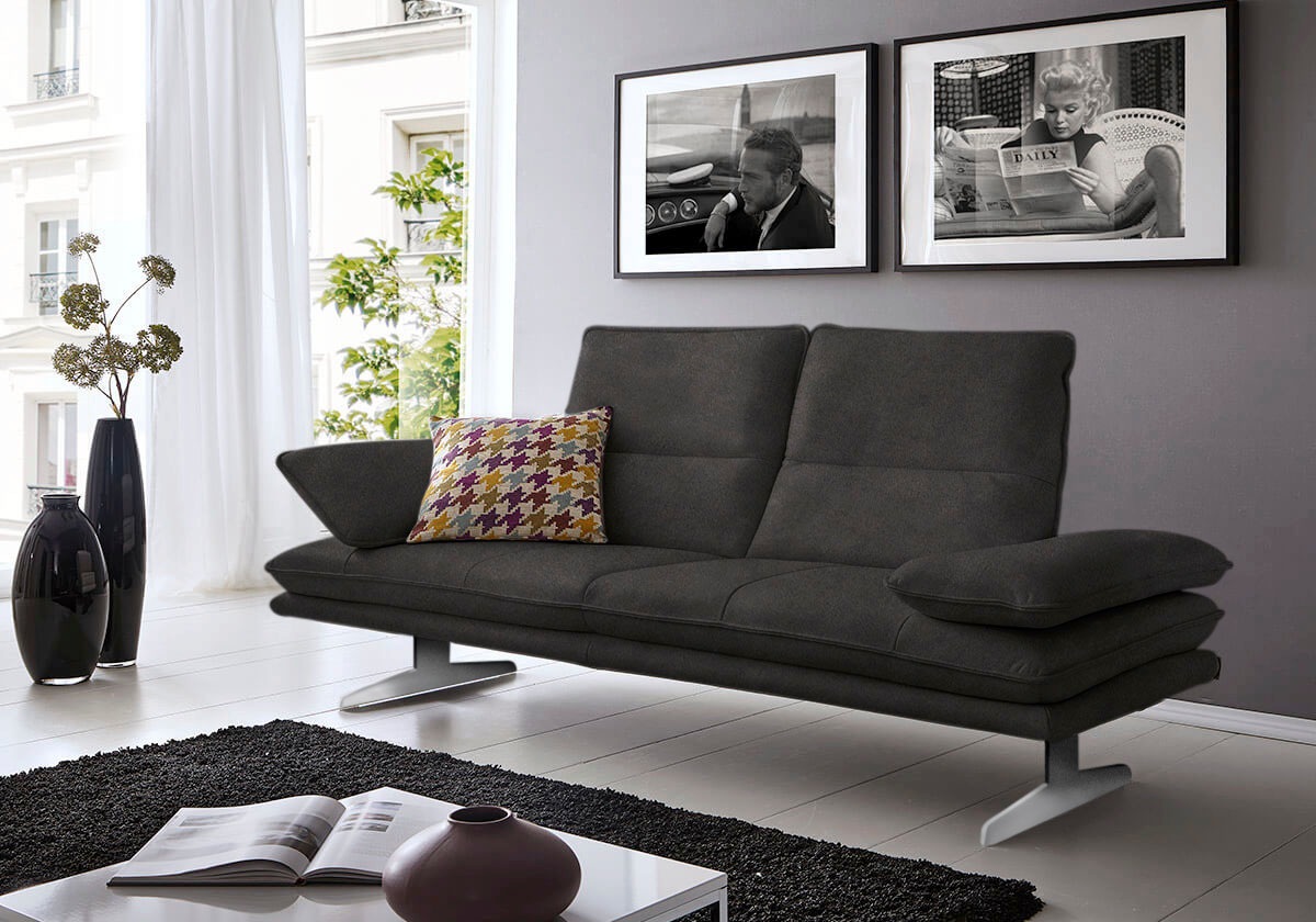 W.SCHILLIG 2-Sitzer »broadway, Designsofa mit tollem Sitzkomfort«, Sitztiefenverstellung, Kopfteil- & Seitenteilverstellung, Breite 216cm