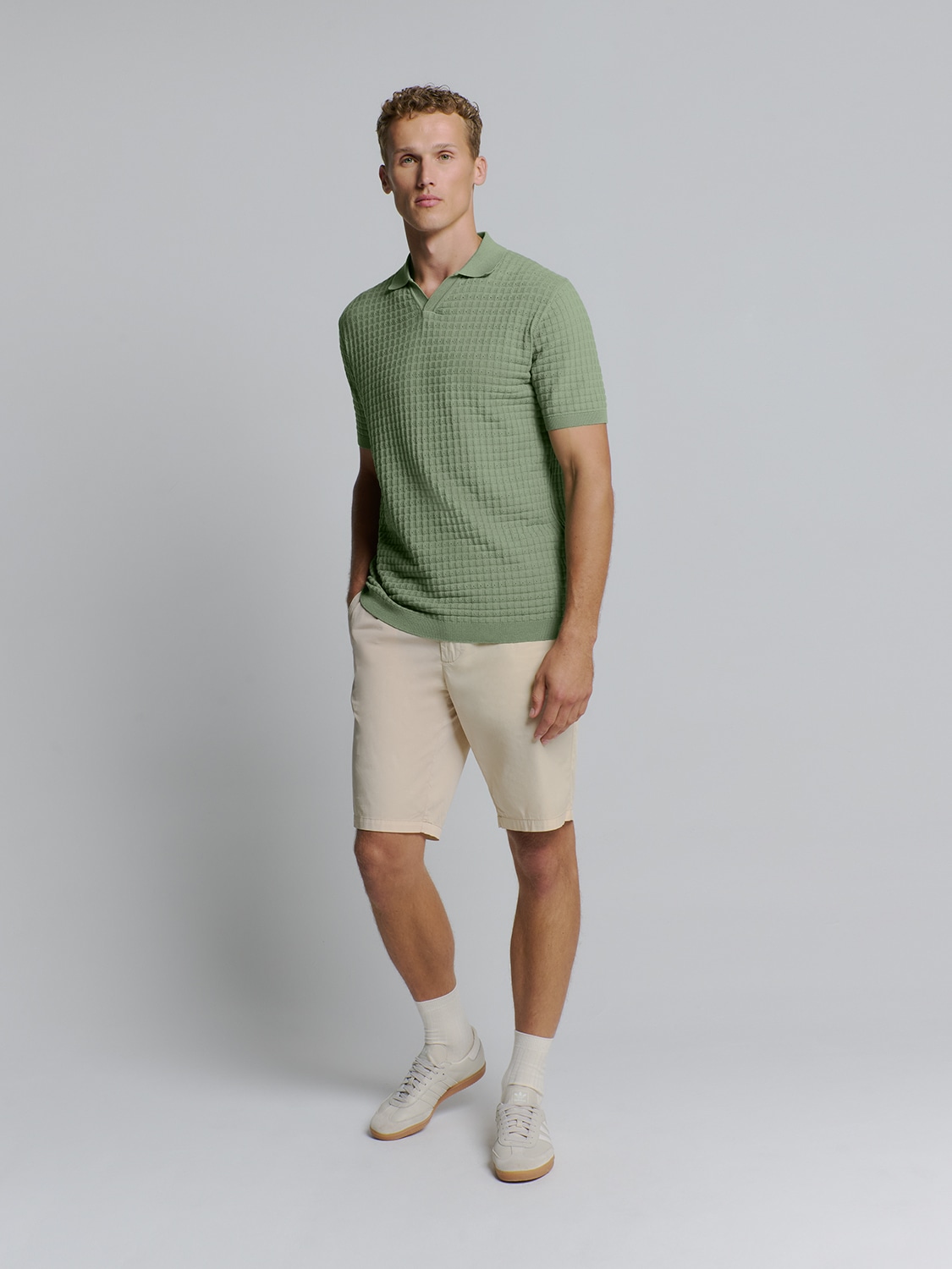 NO EXCESS T-Shirt »No Excess Poloshirt mit kurzen Ärmeln«