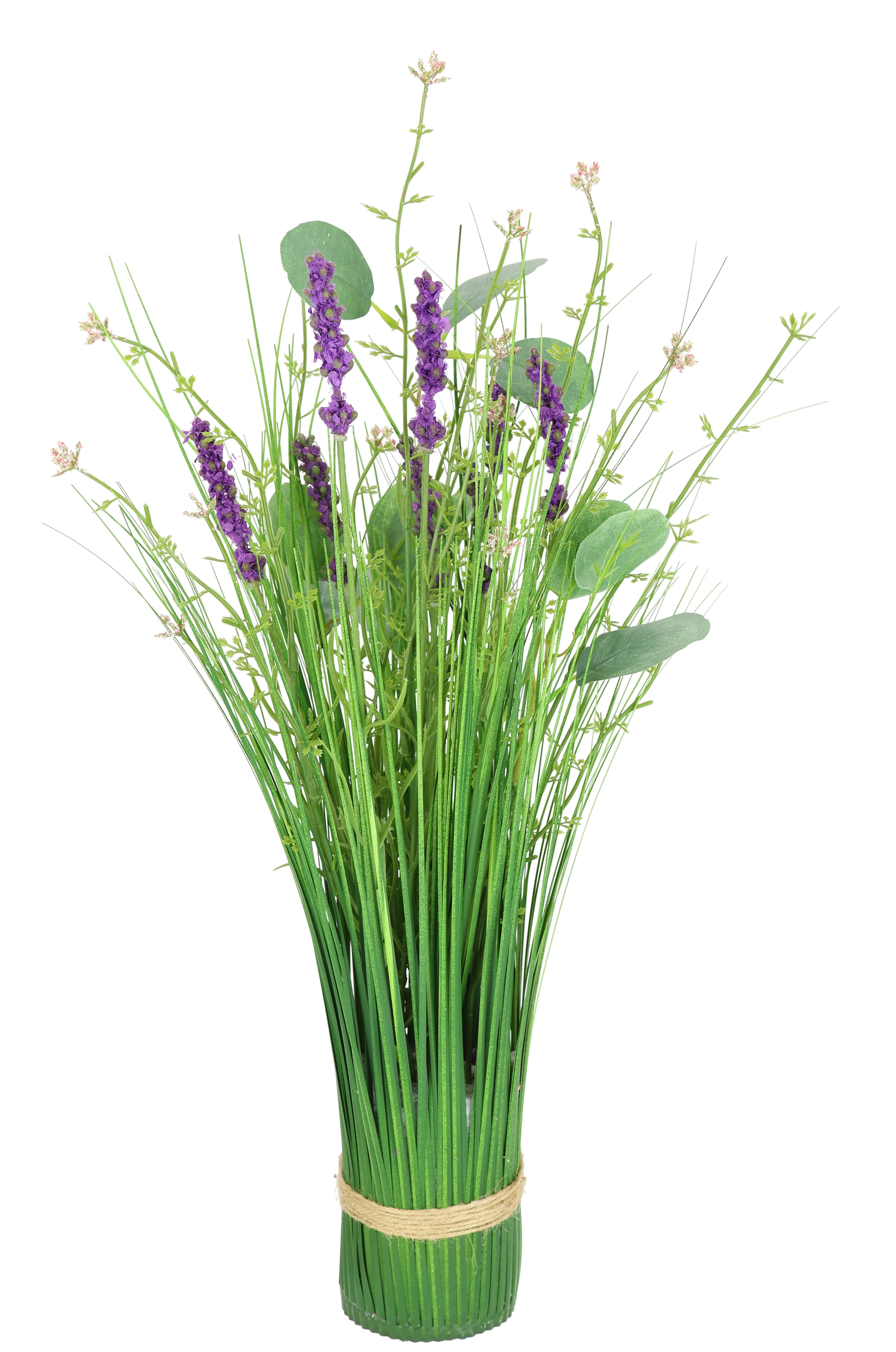 I.GE.A. Kunstpflanze "Künstlicher Grasbund mit Blüten", Grasbusch Deko Kuns günstig online kaufen