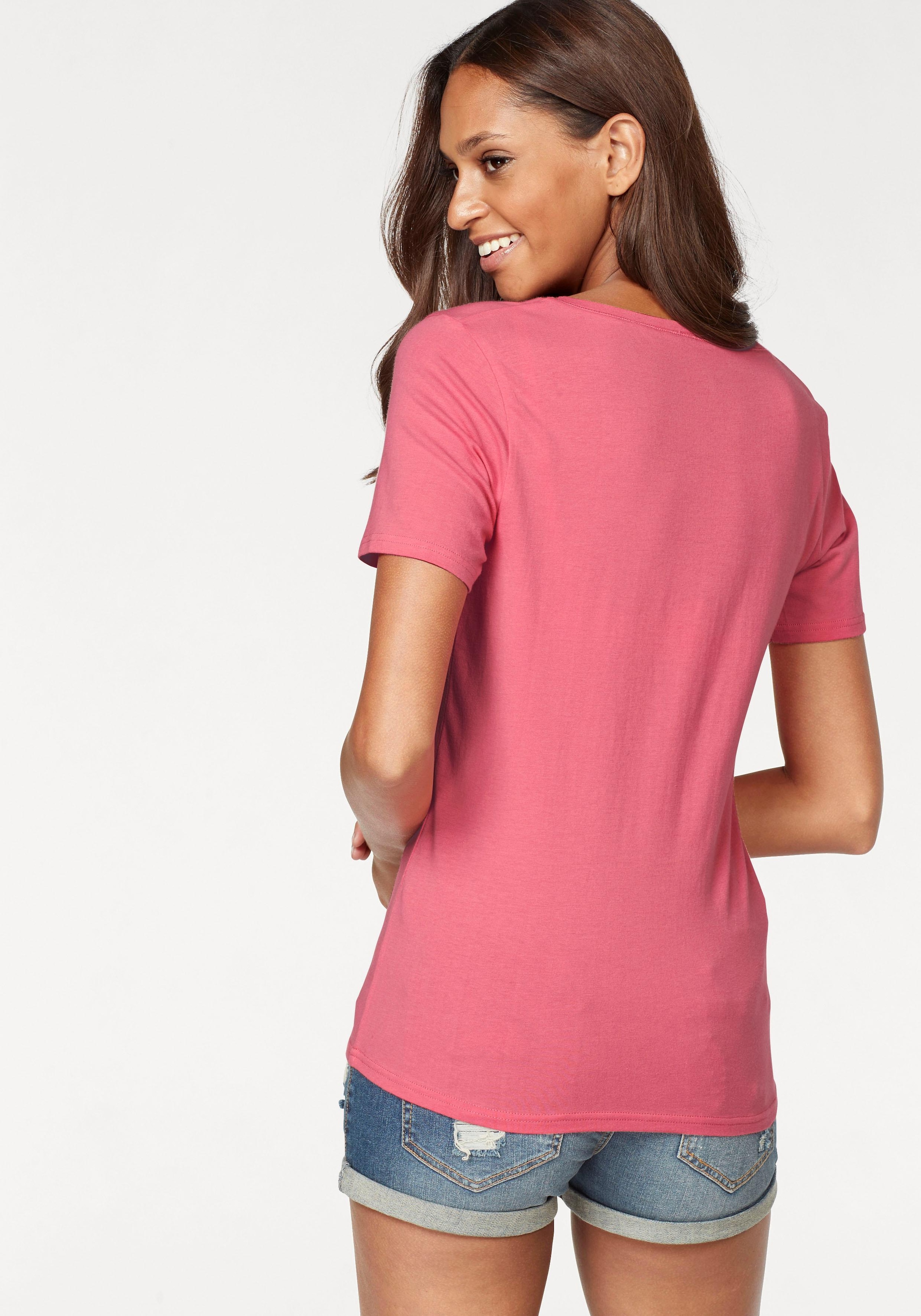 Vivance Kurzarmshirt, (2er-Pack), aus elastischer kaufen online | Baumwoll-Qualität BAUR