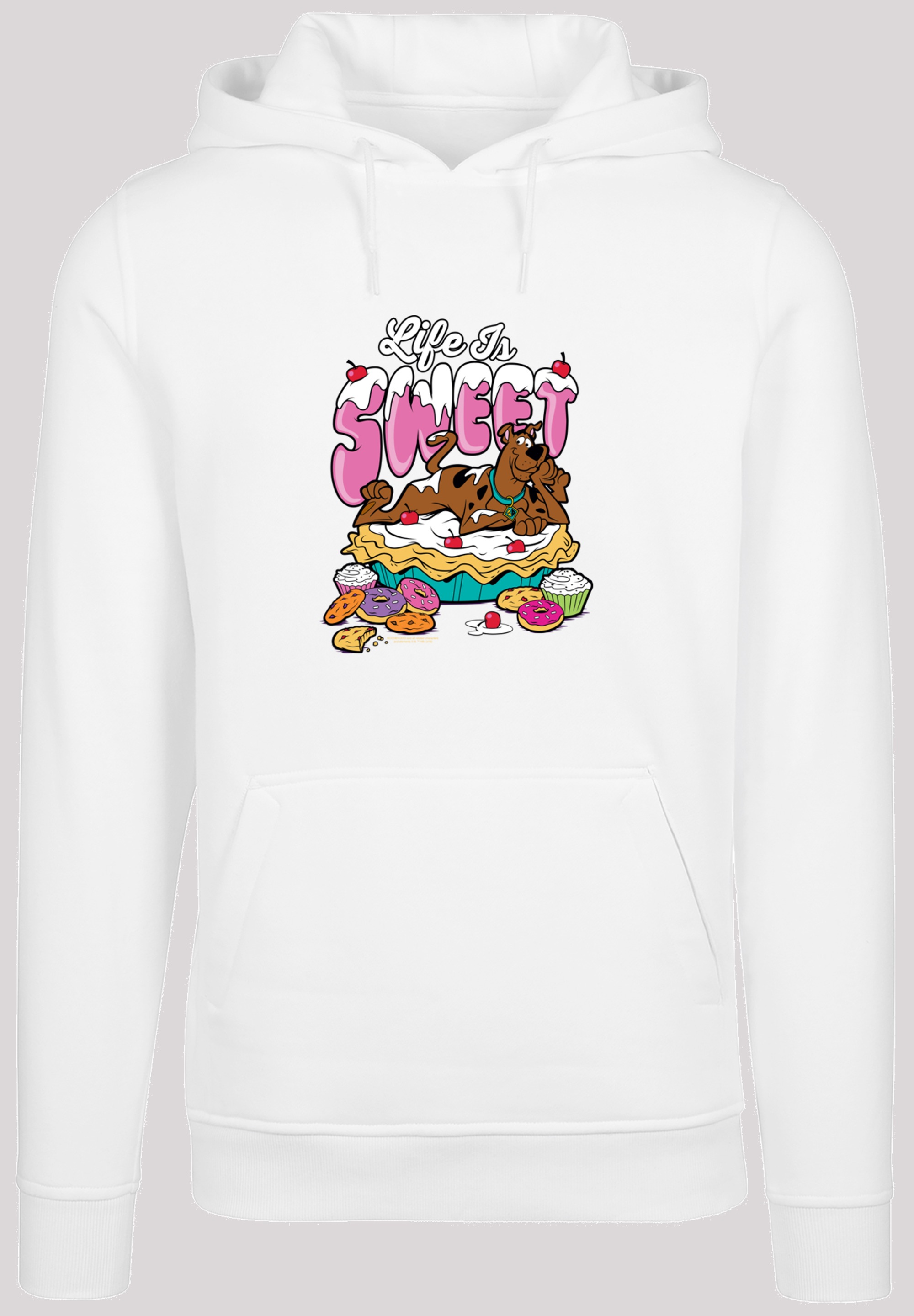 F4NT4STIC Sweatshirt "F4NT4STIC Herren Scooby Doo Life Is Sweet -BLK with Heavy Hoody"