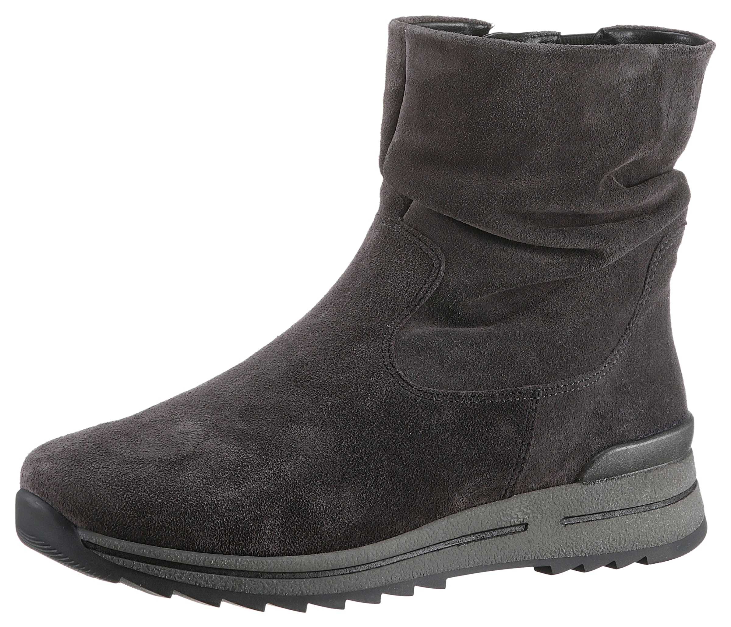 Ara Schlupfboots "OSAKA", Stiefelette, Keilabsatz, Casual-Boots in Komfortweite H = sehr weit