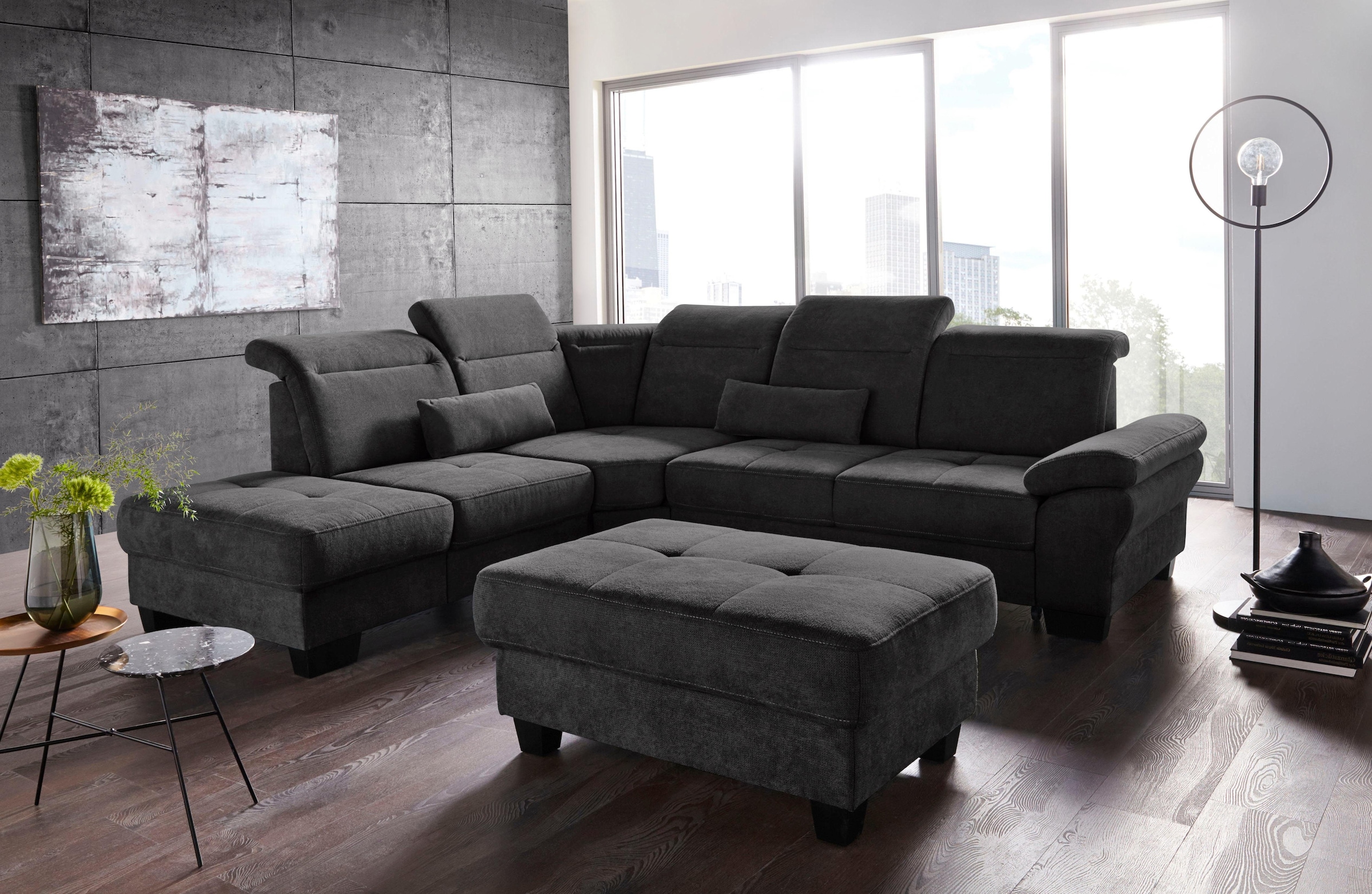 Ecksofa »Cornwall L-Form«, incl. Sitztiefenverstellung, mit Bettfunktion und...