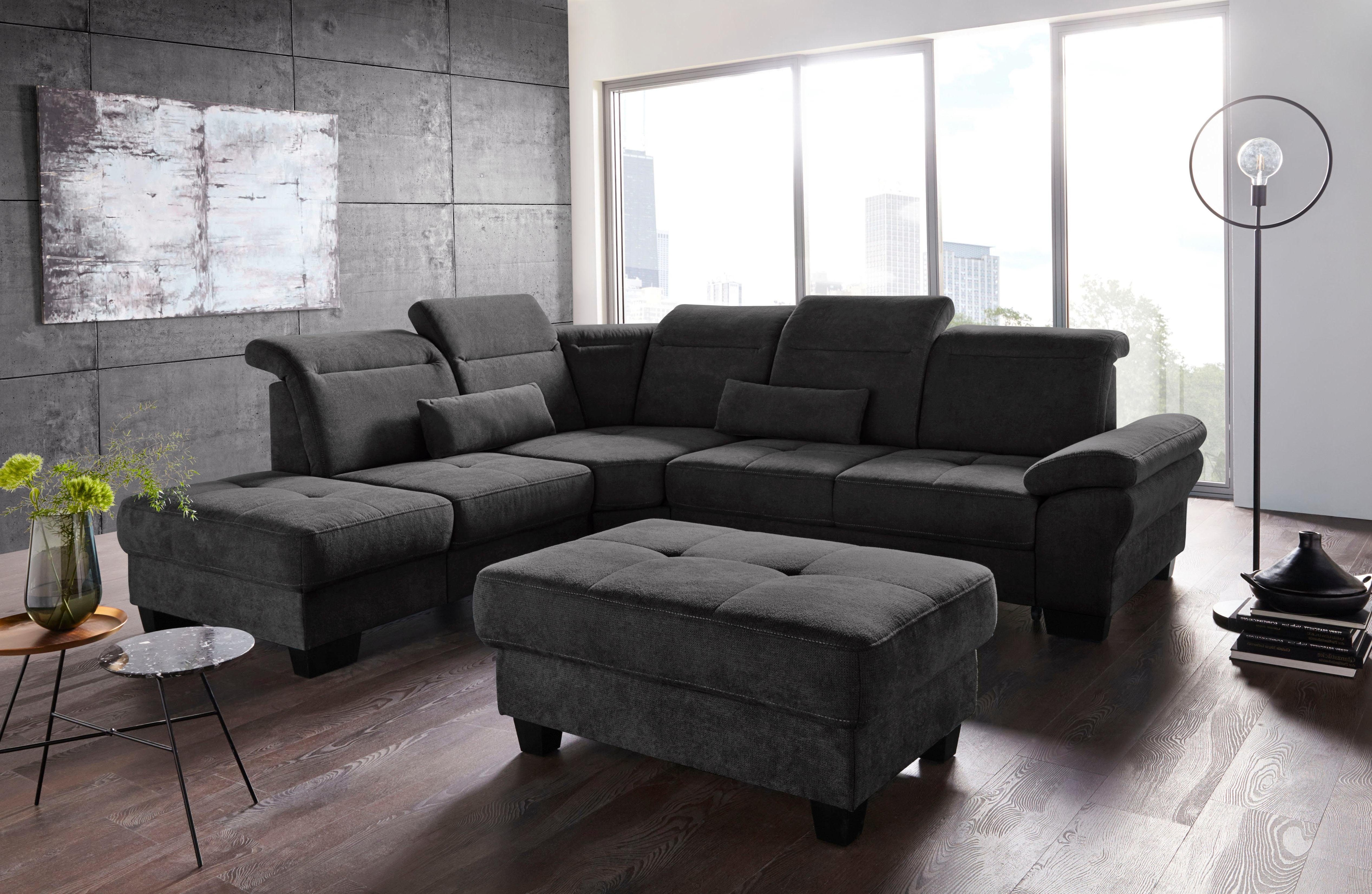 OTTO home Ecksofa "Cornwall L-Form" mit Sitztiefenverstellung, Schlaffunktion & Kopfteilverstellung