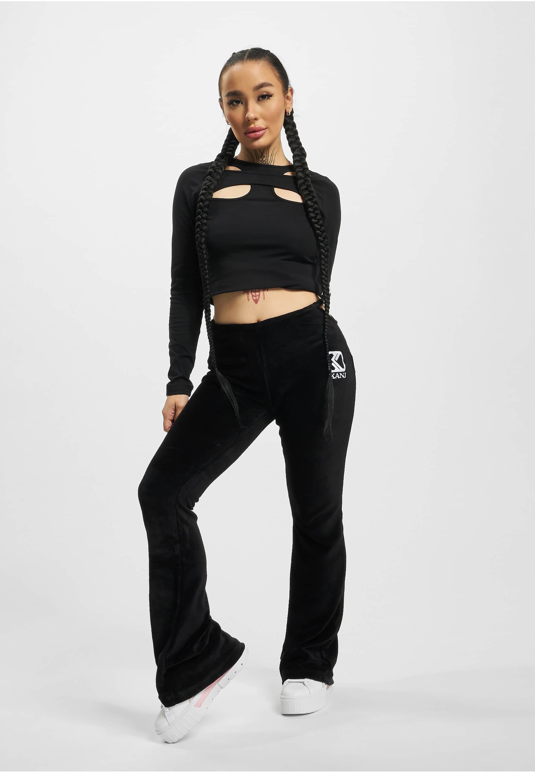 Karl Kani Leggings »Karl Kani Damen KW223-016-1 KK OG Velvet Flared Leggings«