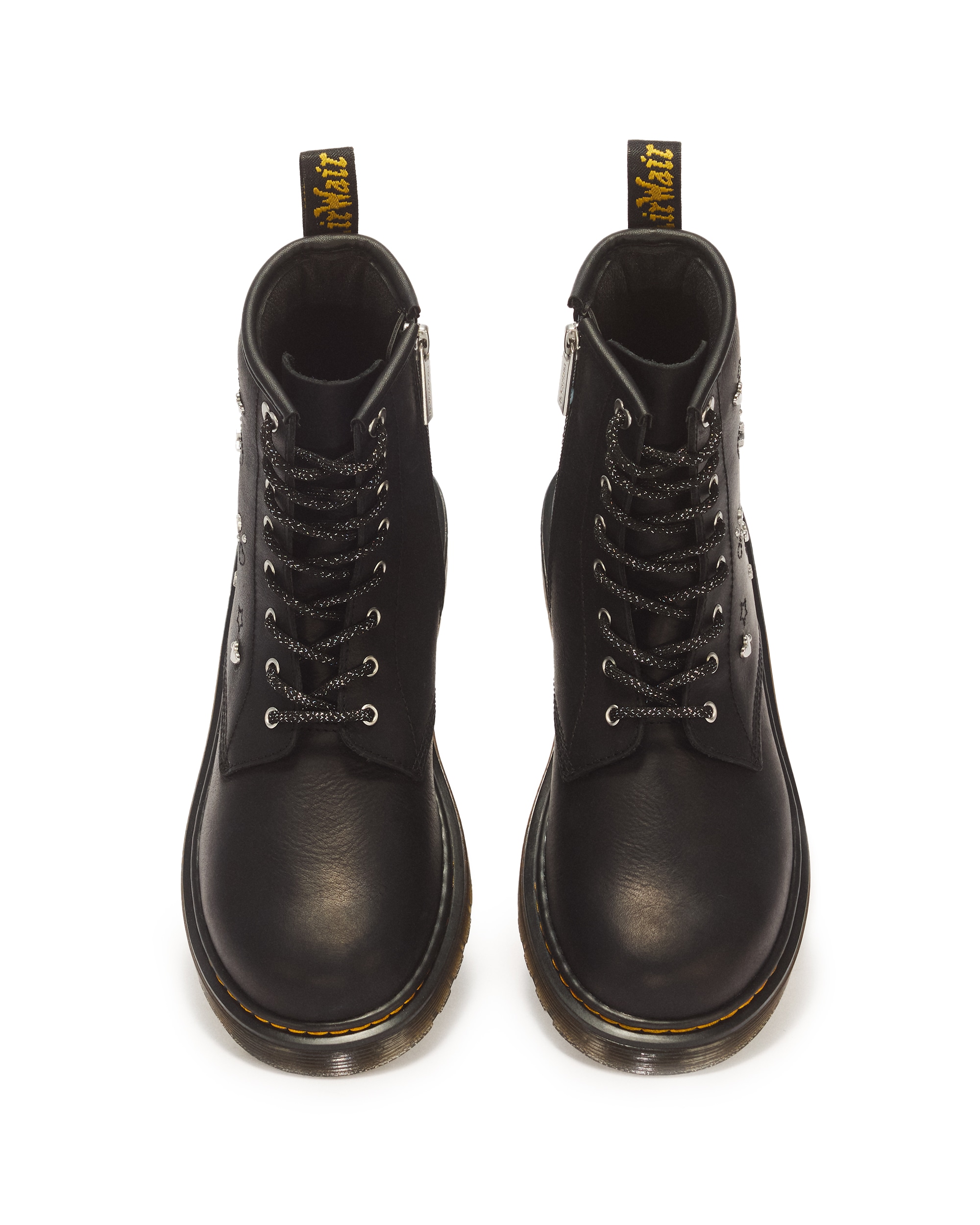 DR. MARTENS Schnürboots »1460 Hs Y Black Wyoming«  Schnürstiefelette mit logobedruckter Anziehlasche