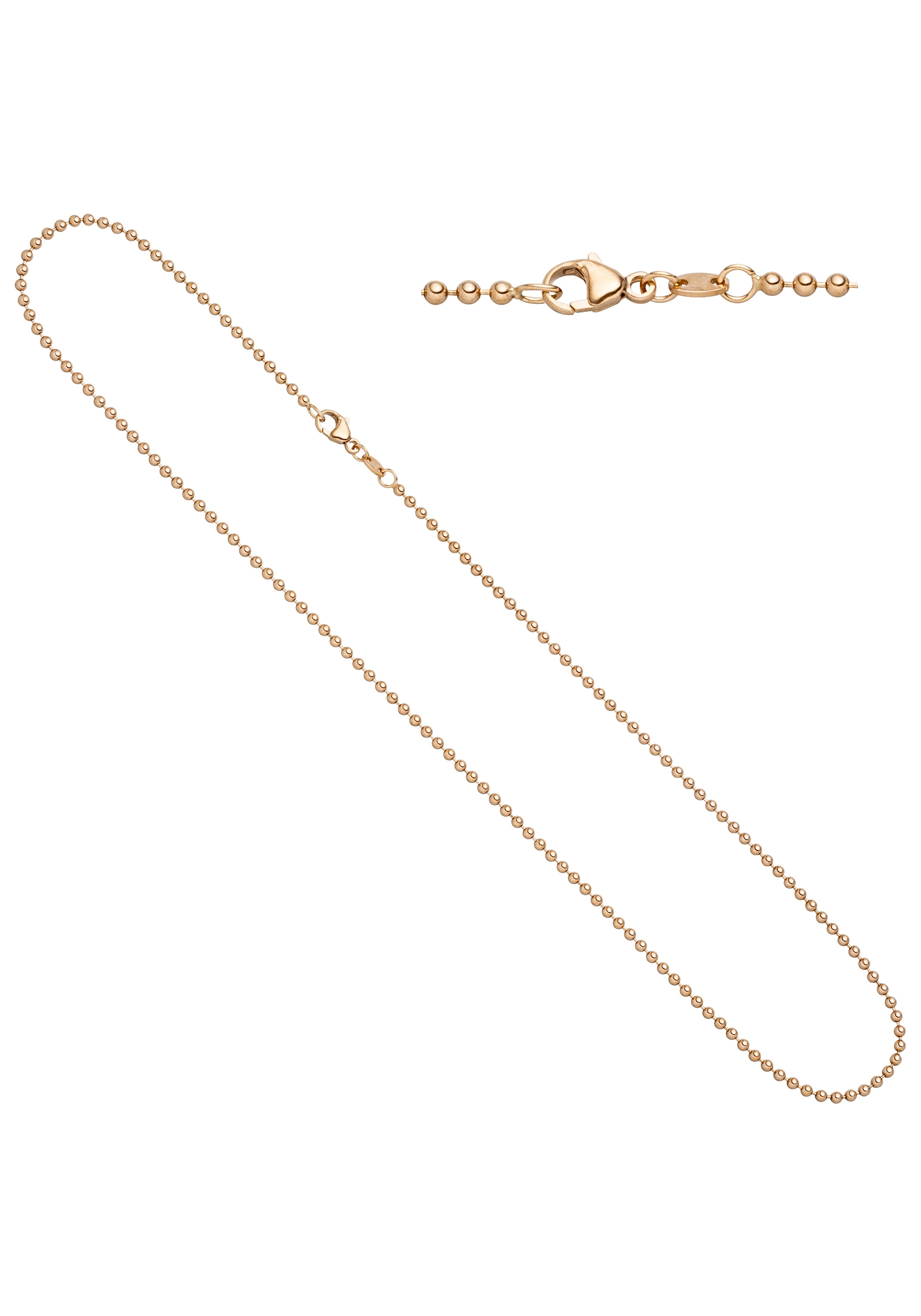 Goldkette, Kugelkette 585 Roségold 50 cm 2,0 mm