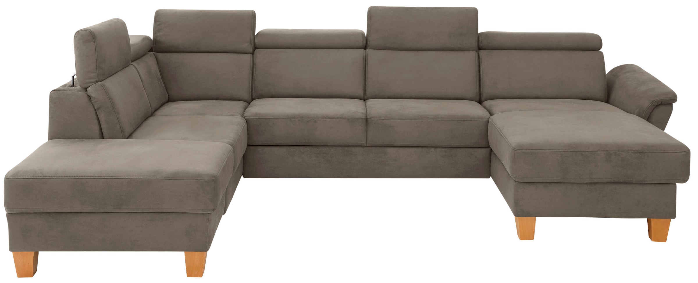 OTTO home Wohnlandschaft "Conville U-Form" Kopfteilverstellung wahlweise mit Schlaffunktion und Bettkasten