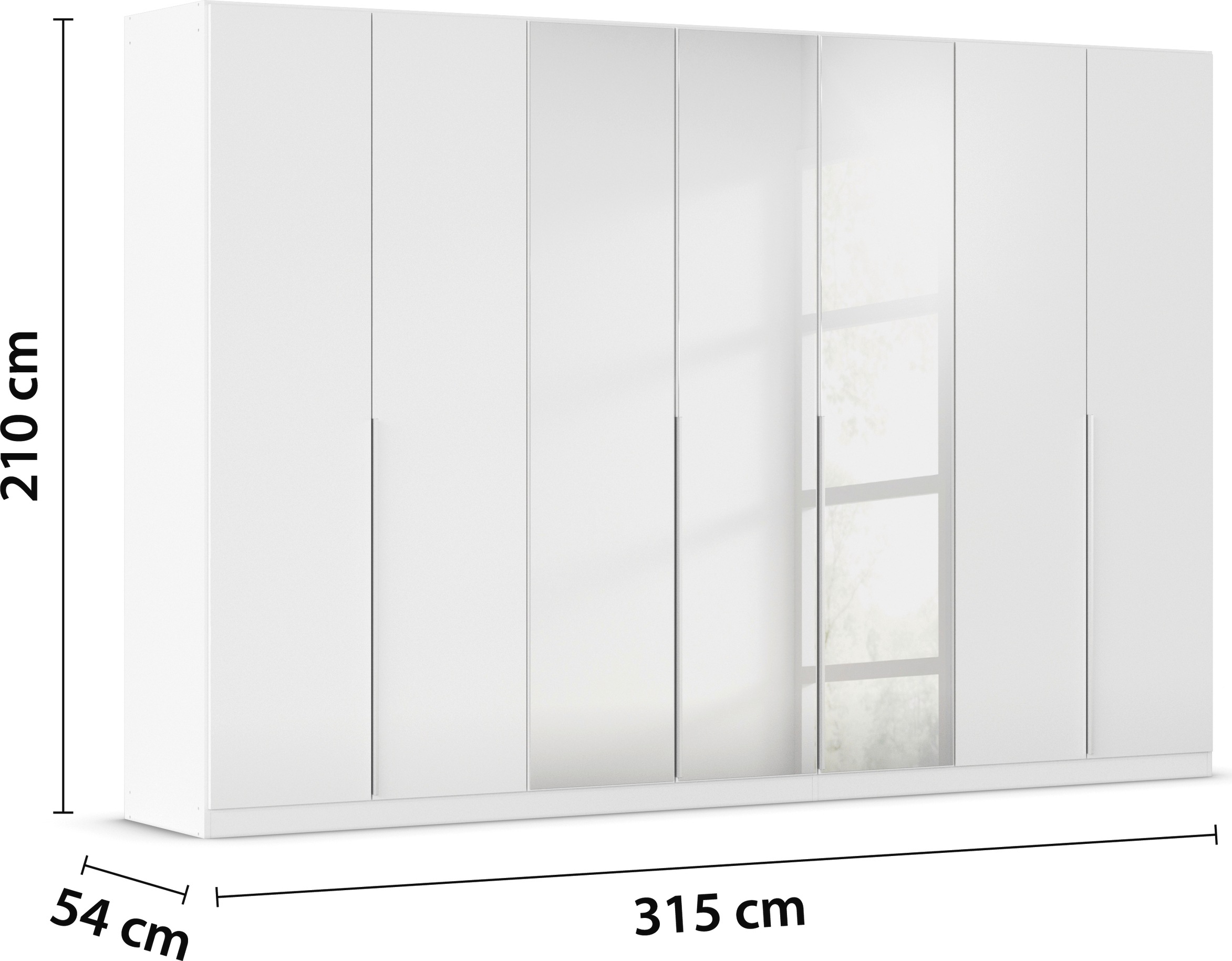 rauch Drehtürenschrank »Kleiderschrank Schrank Garderobe AGORDO mit Dekor- oder Hochglanzfront«, (in zwei Griff-Farben), durchdachte Innenausstattung, in 6 Breiten und 2 Höhen MADE IN GERMANY
