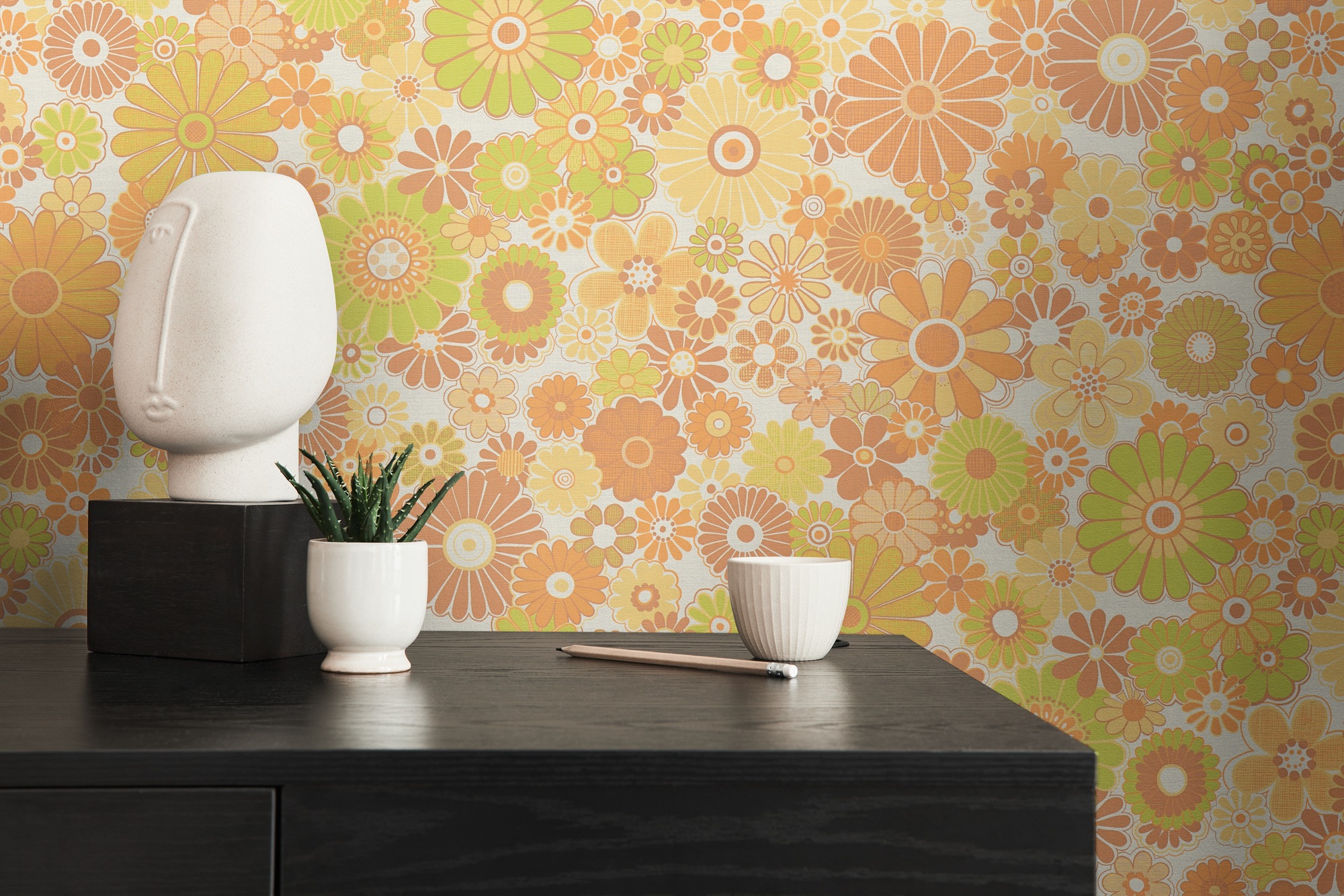 A.S. Création Vliestapete »Retro Chic florale Tapete Mustertapete Retro Blumen« matt strukturiert Vintage Vliestapete für Schlafzimmer Küche Wohnzimmer Floral Design