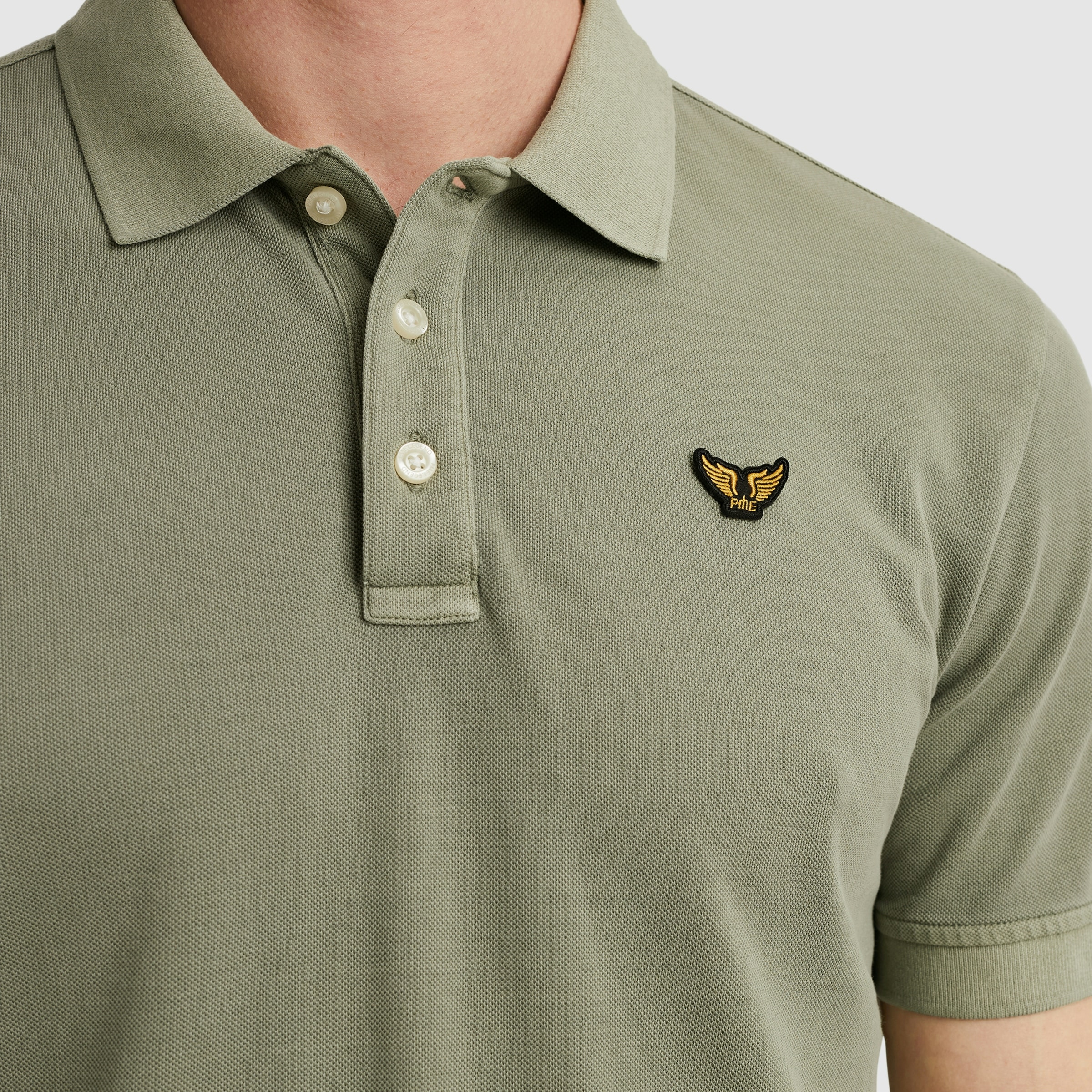 PME LEGEND Poloshirt »Short sleeve polo garment dyed pique«, mit Logo Stickerei
