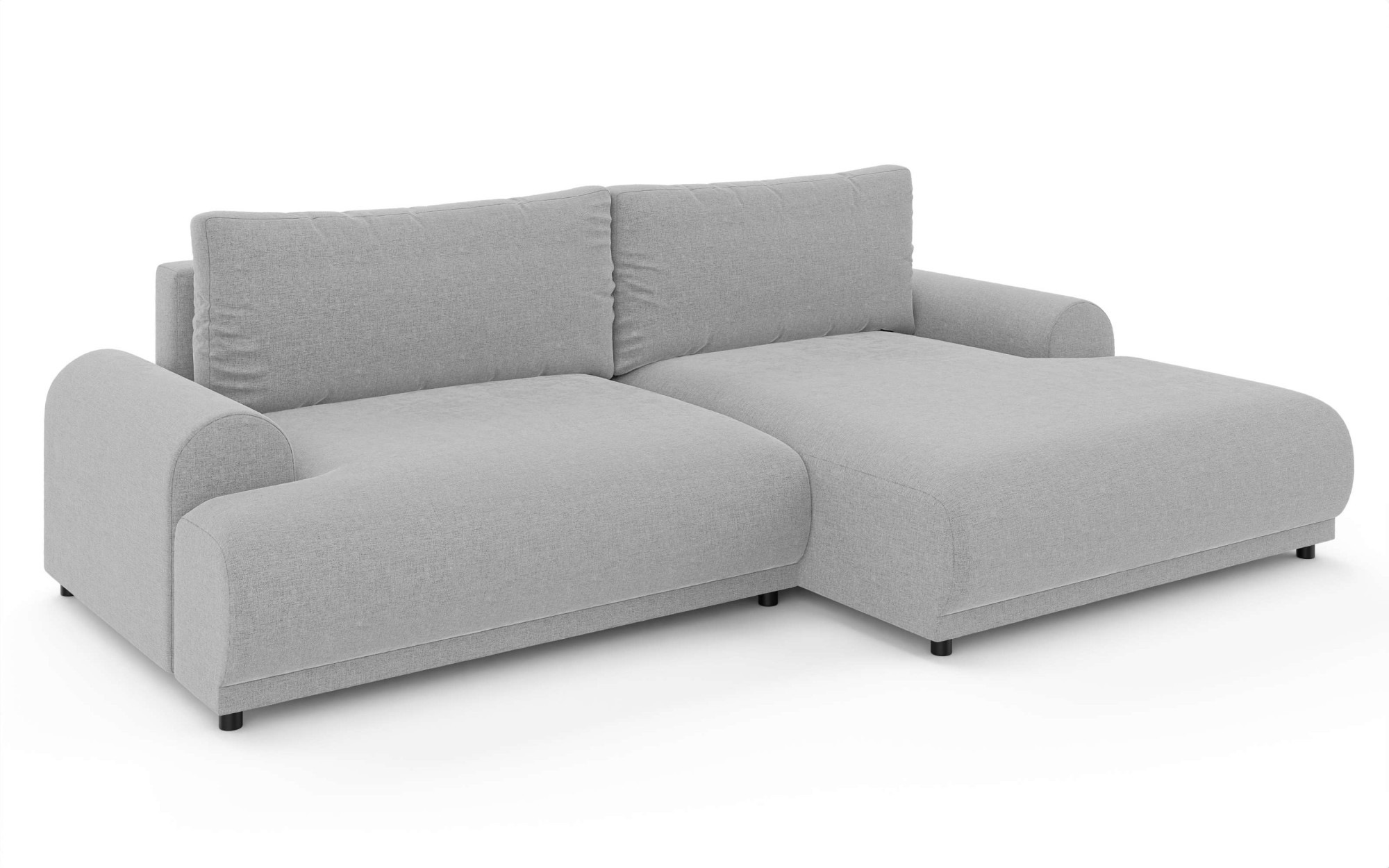 INOSIGN Ecksofa »Marsby, mit Bettfunktion und Bettkasten, Maße: B/H/T 242/65/145 cm«, L-Form mit Wellenunterfederung, Recamiere links oder rechts bestellbar