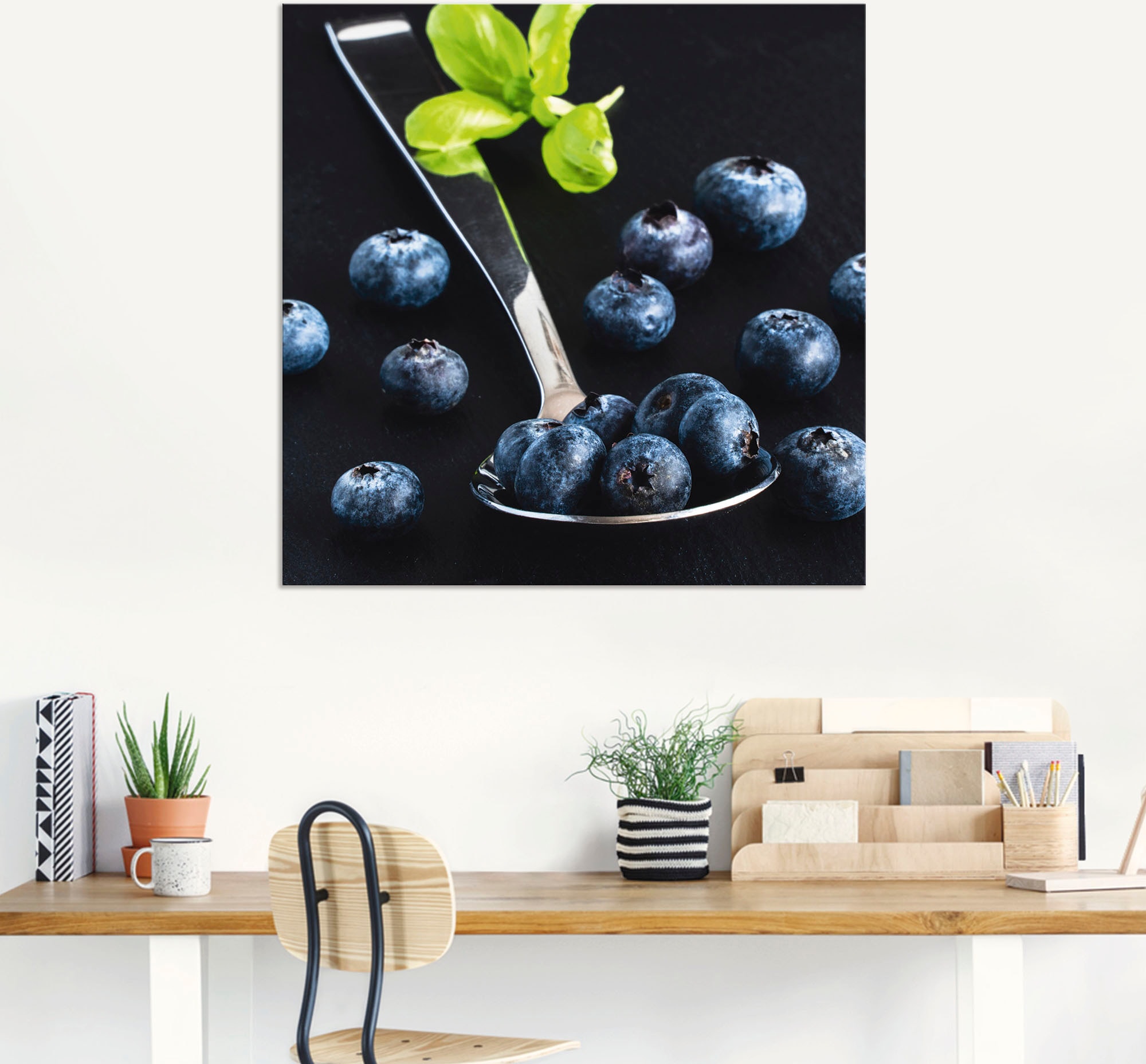 Artland Wandbild »Heidelbeeren, gesund und lecker«, Obst Bilder, (1 St.), als Alubild, Leinwandbild, Wandaufkleber oder Poster in versch. Größen