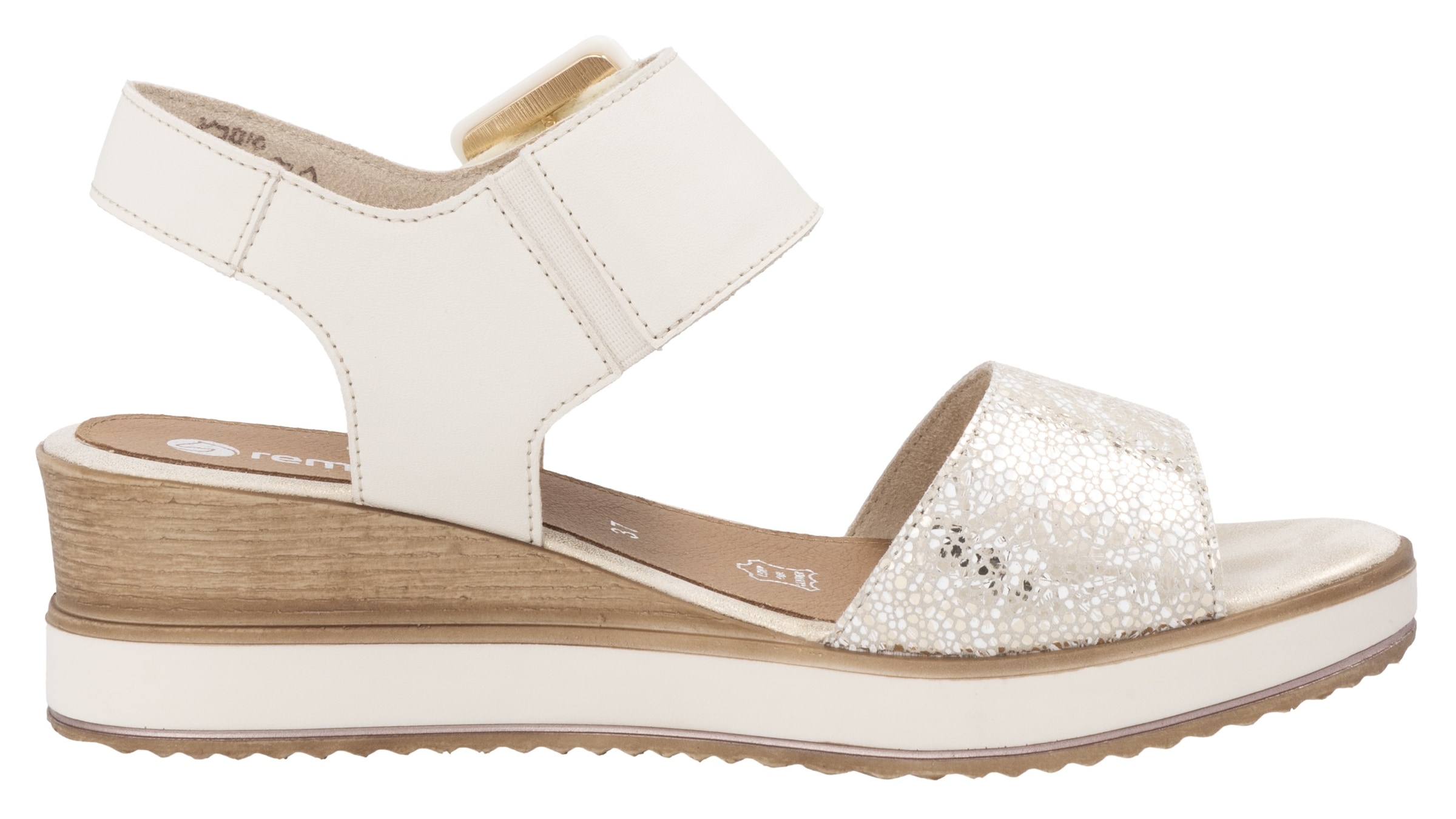 Remonte Sandalette »ELLE-Collection«, Sommerschuh, Sandale, Bequemschuh mit Klett unter der Zierschnalle