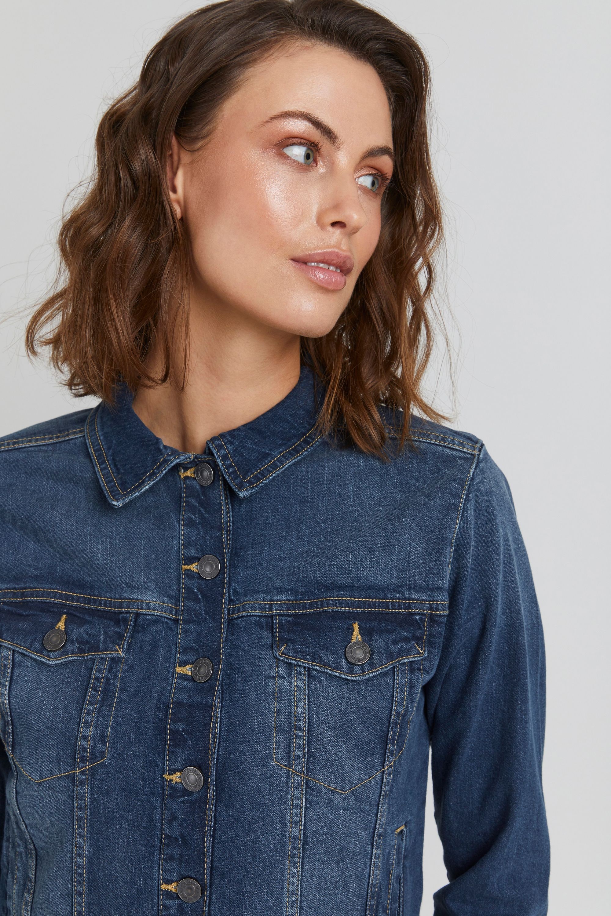 fransa Jeansjacke »Jeansjacke FRVocut«, ohne Kapuze