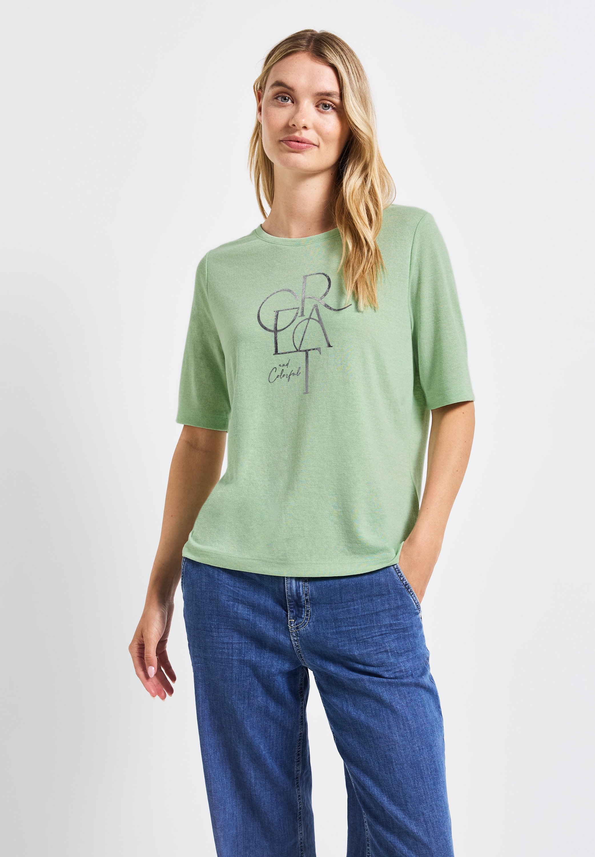 STREET ONE Rundhalsshirt, mit Rundhalsausschnitt günstig online kaufen