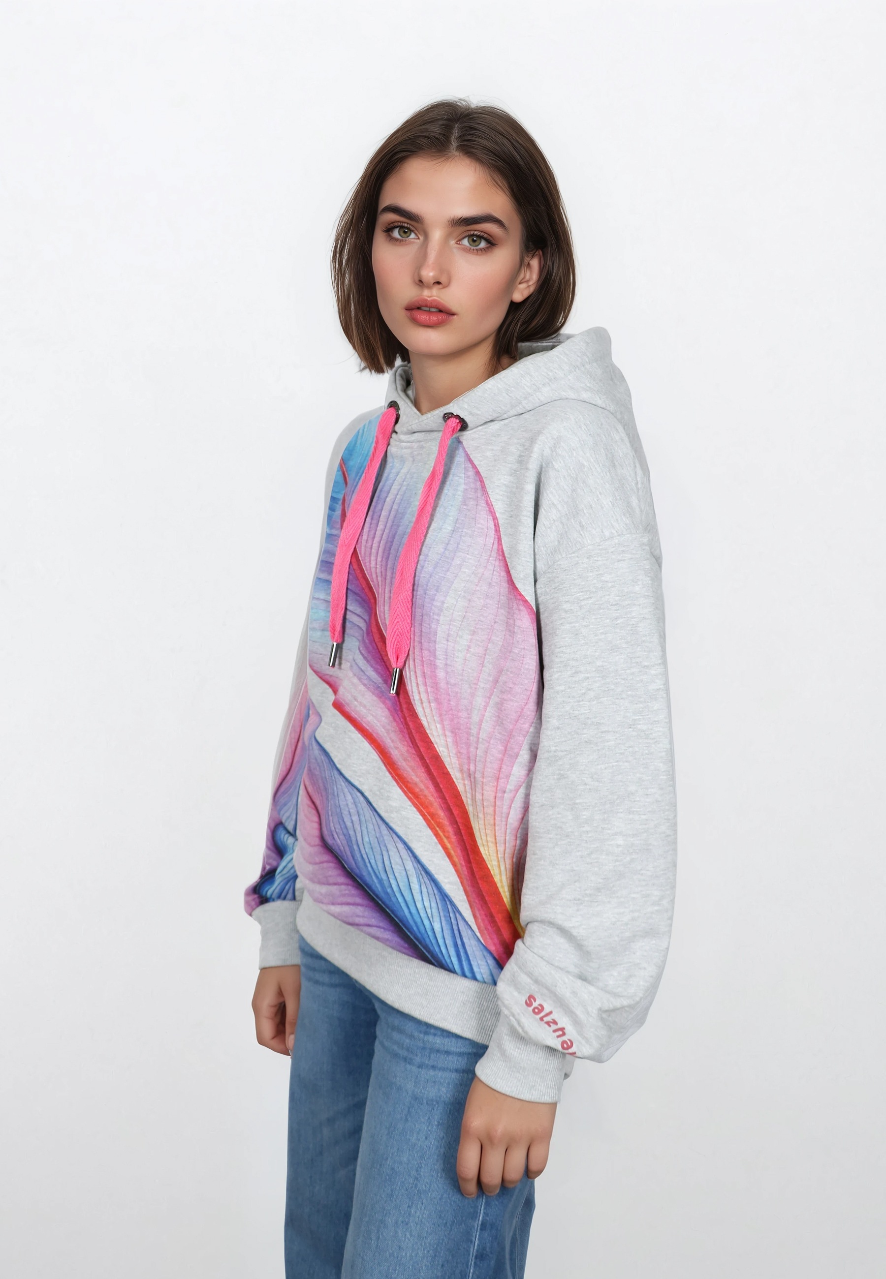 SALZHAUT WANNERUP Kapuzenpullover Grau Melange 3XL 3
