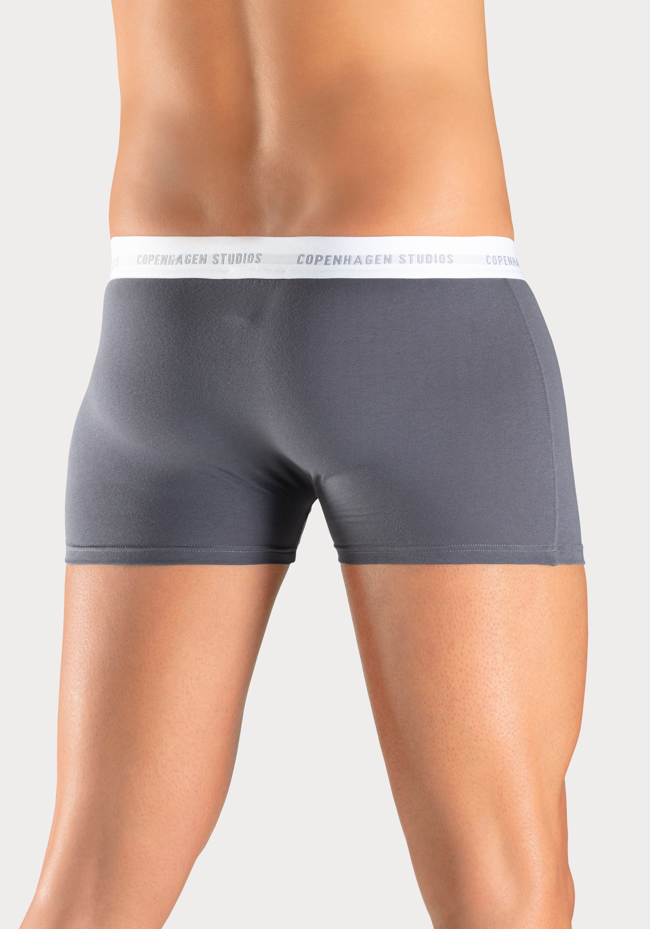 Copenhagen Studios Boxer »Boxershorts für Herren«, (Packung, 3 St., 3er Pack), mit weißem Logo-Bund