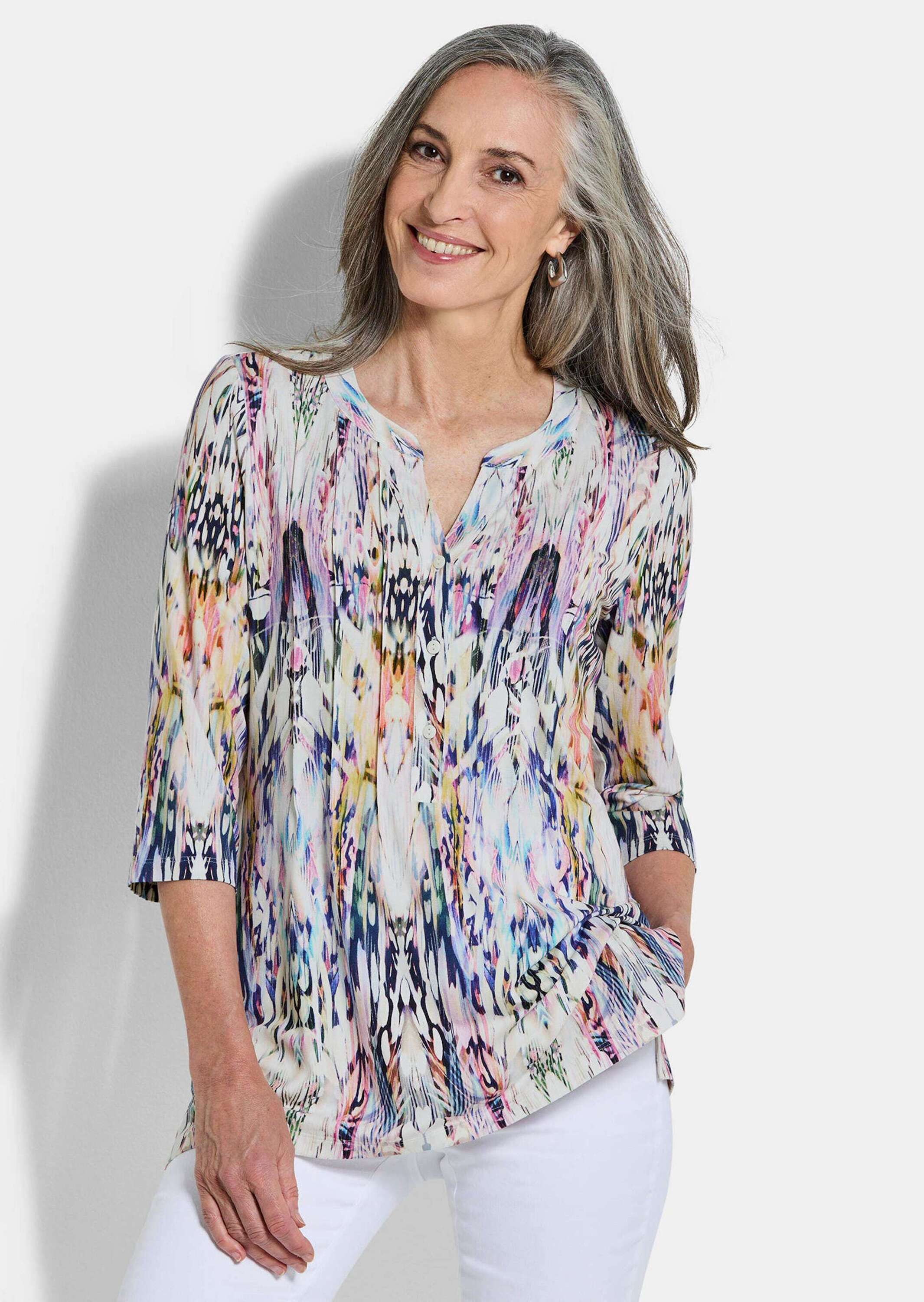 Thumbnail - GOLDNER Tunika "Sommertunika mit Biesen" stretchbequemer Viskosejersey