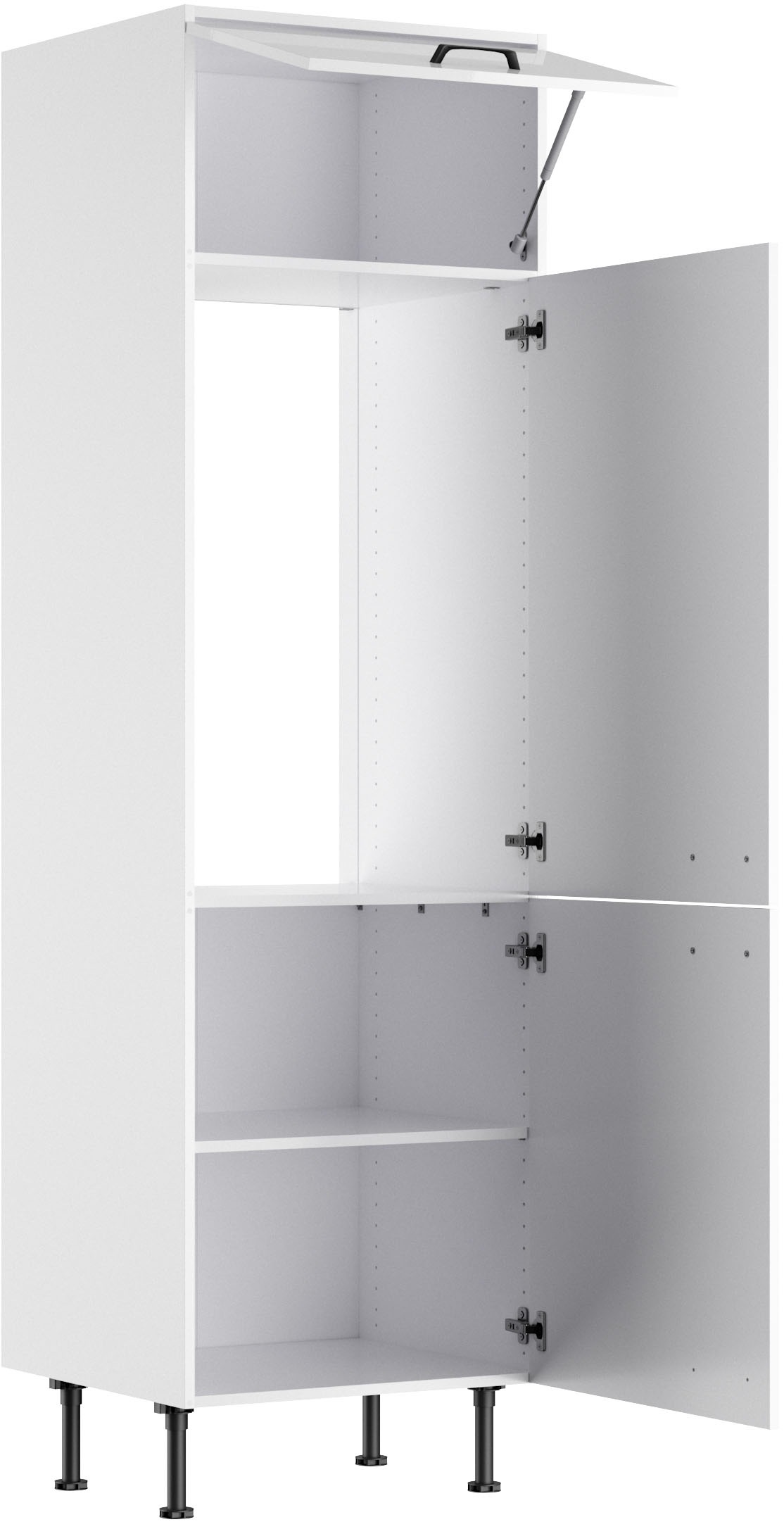 KOCHSTATION Kühlumbauschrank »KS-Paula« 60 cm breit, 211 cm hoch, mit 1 Klappe, 2 Türen, 1 Einlegeboden