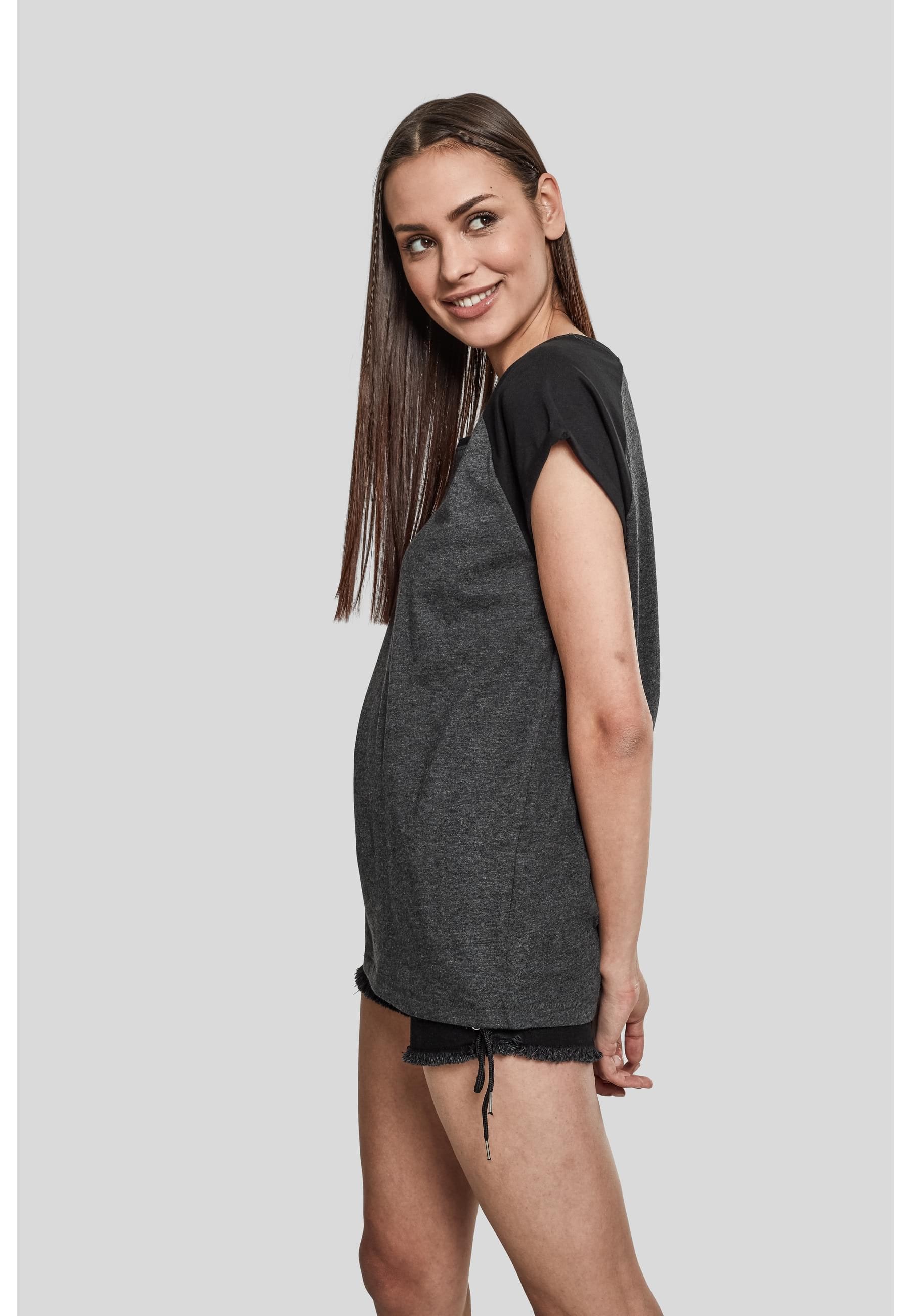 URBAN CLASSICS Kurzarmshirt »Urban Classics Damen Ladies Contrast Raglan Tee«, (1 tlg.)