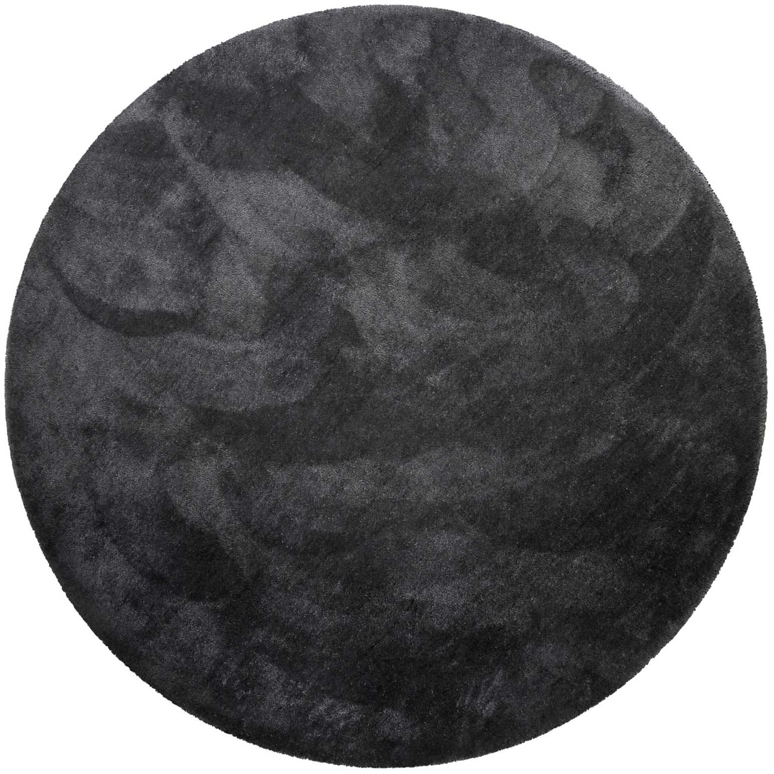 Homie Living Teppich "Pisa" rund 25 mm Höhe Hochflor, Microfaser, uni, weich, Shaggy, Wohnzimmer, Schlafzimmer