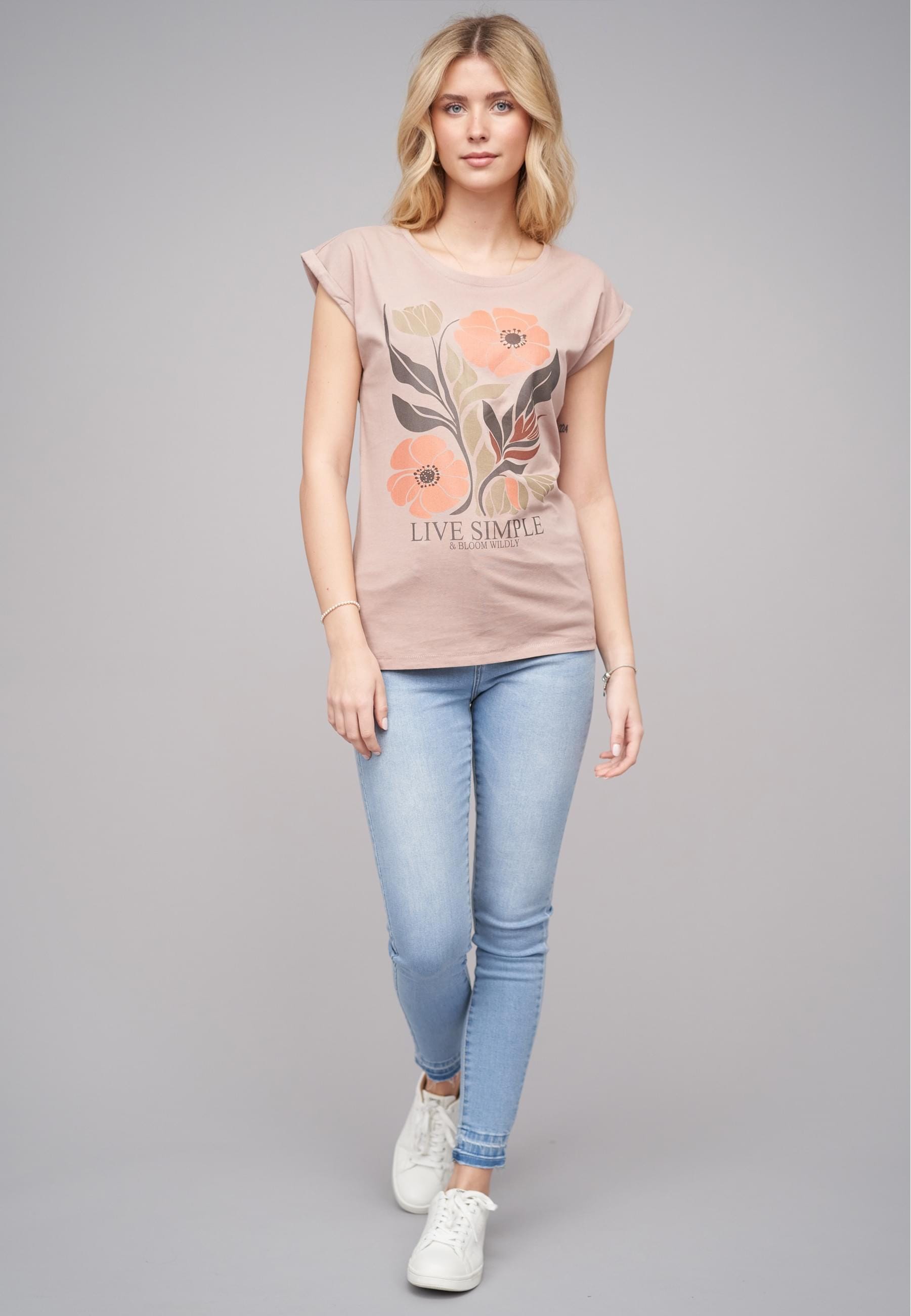 CLOUD 5IVE T-Shirt »CLOUD 5IVE Ladies 77 Live Simple Tee«, (1 tlg.)