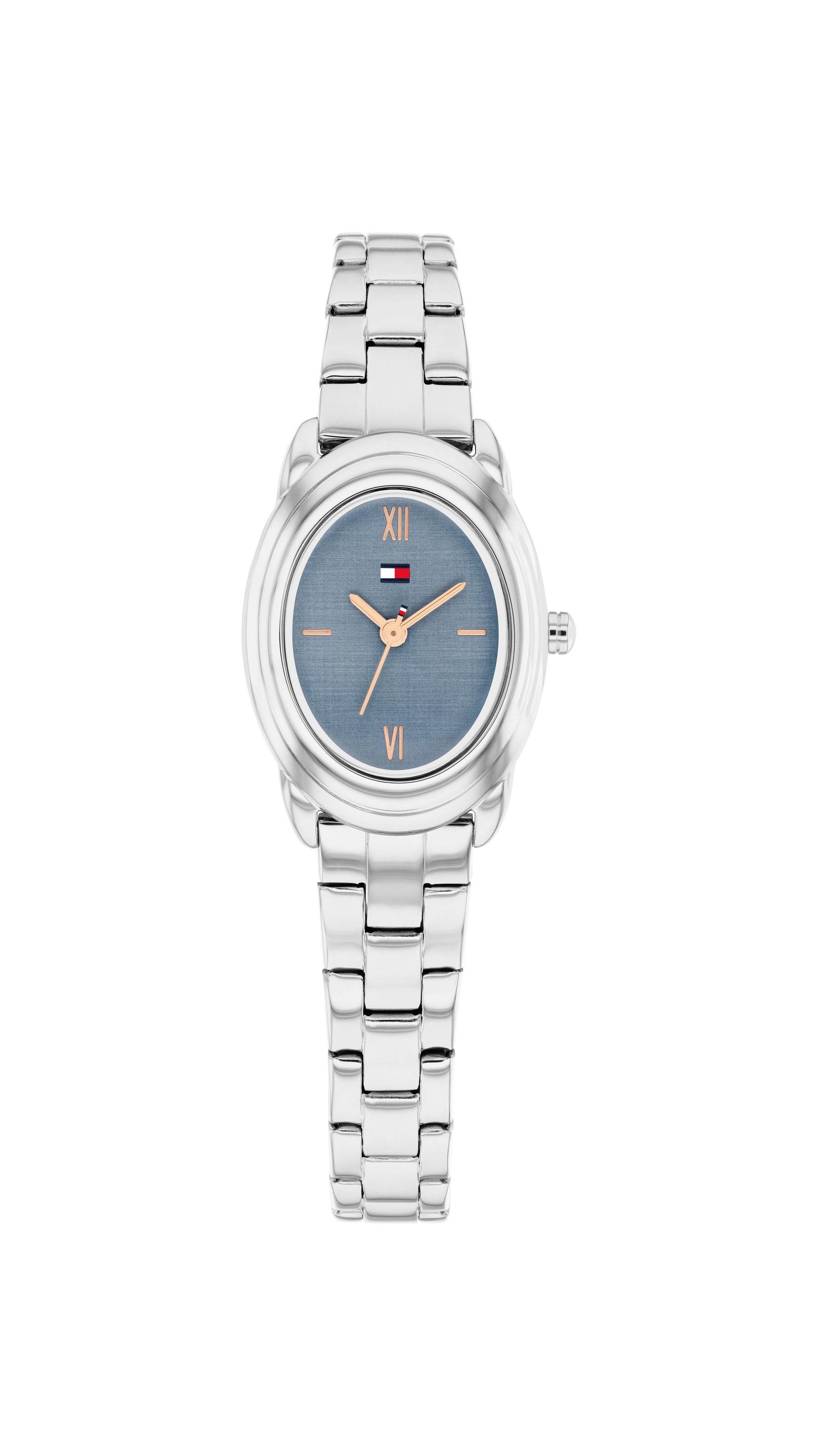 Tommy Hilfiger Quarzuhr »Demi Oval« Armbanduhr, Damenuhr, Edelstahlarmband, analog