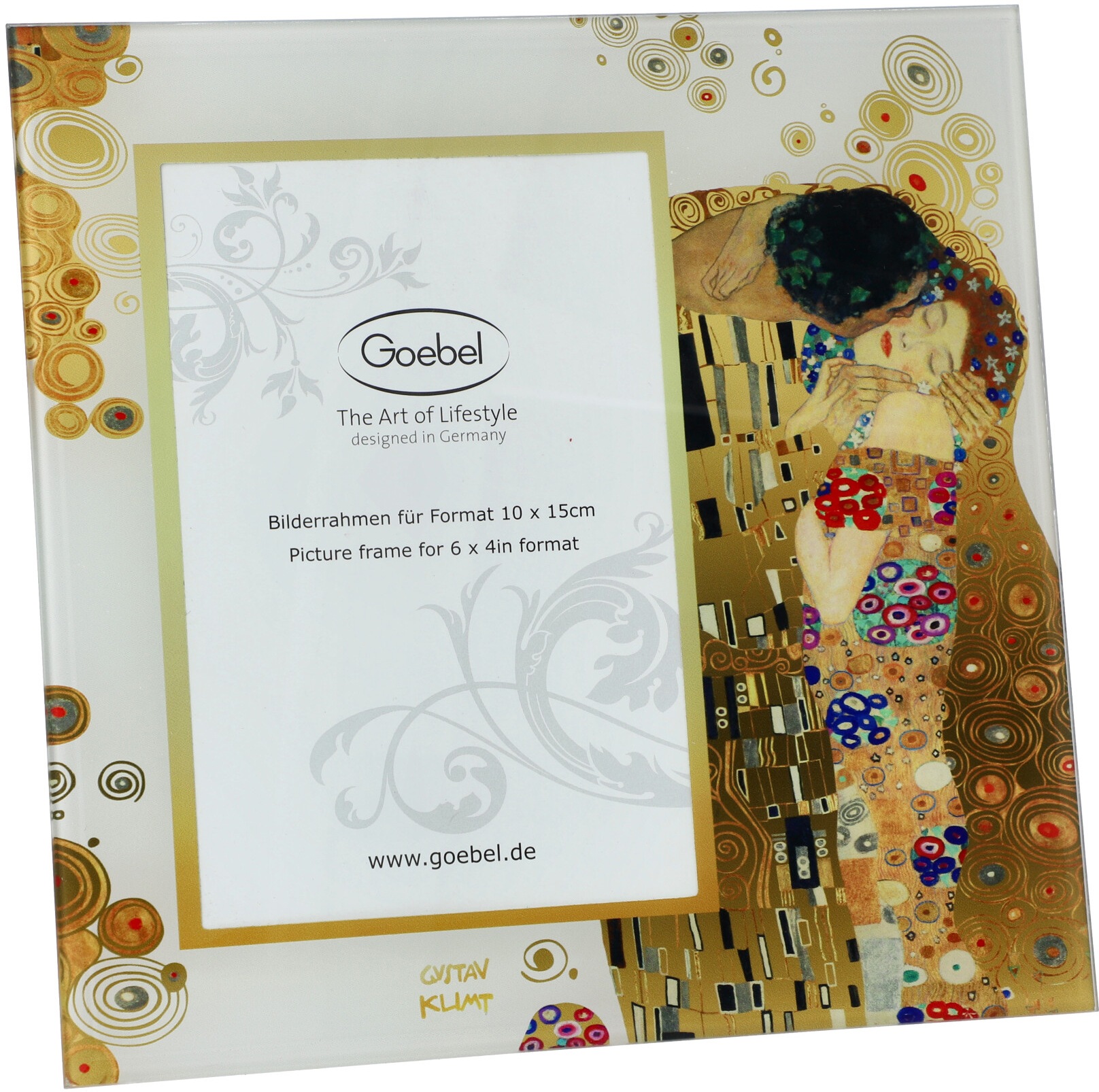 Collana Goebel Judith I - Ciondolo In Porcellana Gustav Klimt Con Cristallo Swarovski E Oro, 58 Cm - 6