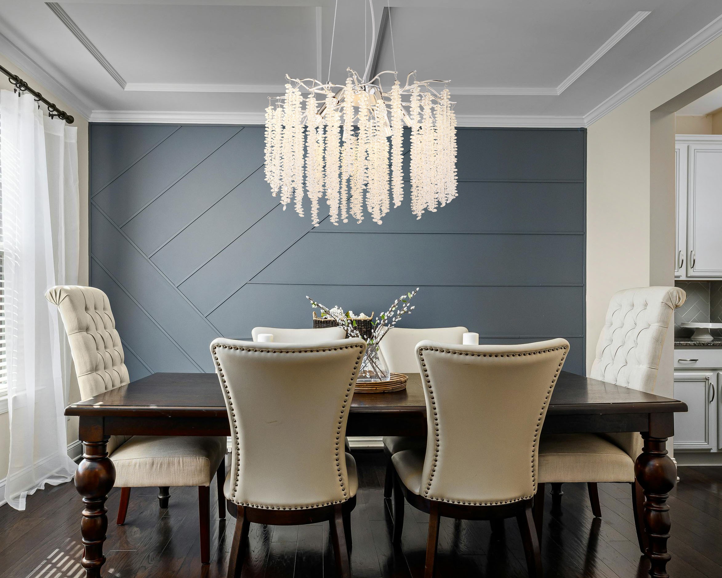 GLOBO LIGHTING Hängeleuchte »LAVERNE« G9 1 Stk. Kristall Luster chrom, G9 Fassung, luxuriös, höhenverstellbar